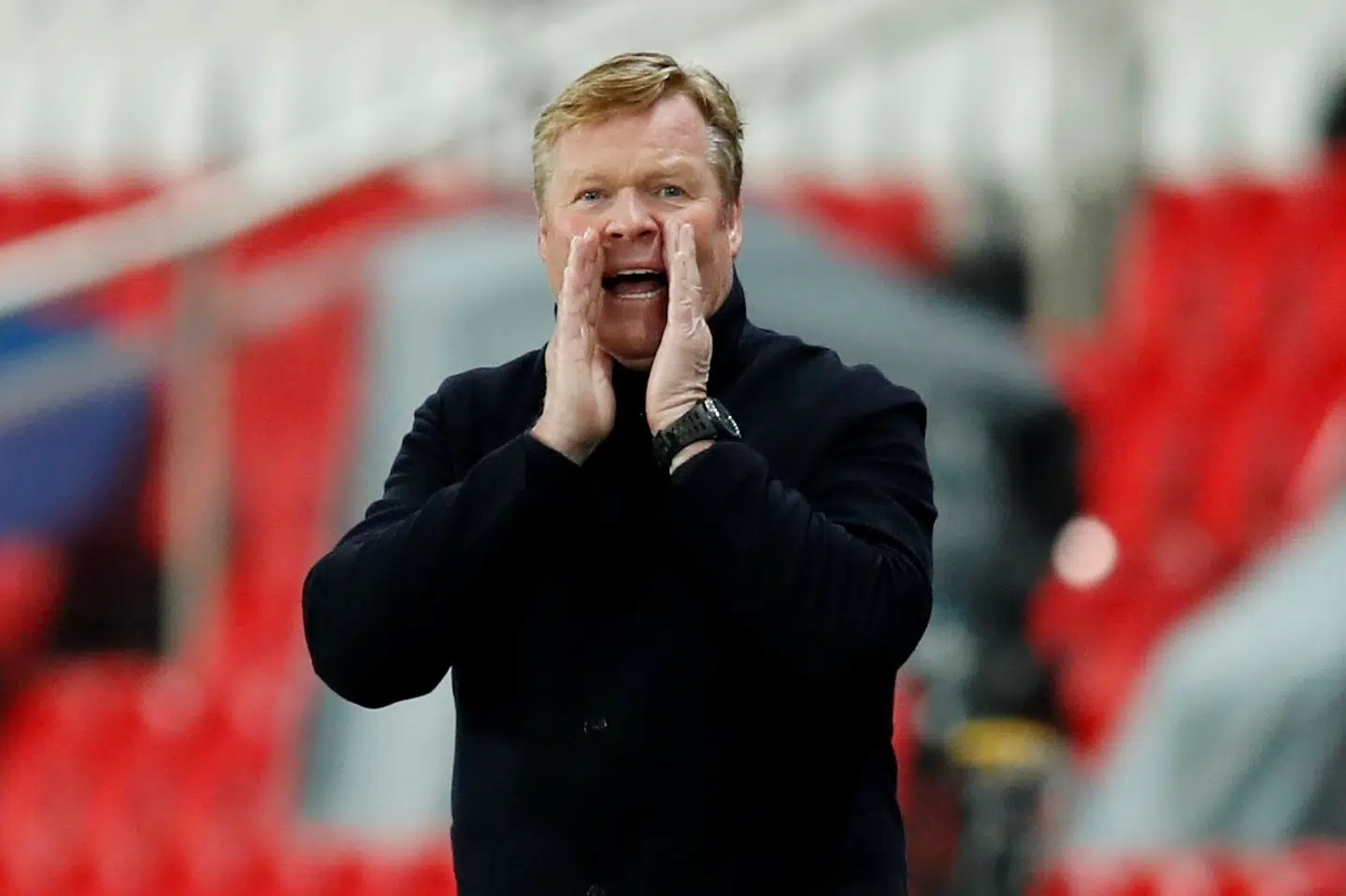 Ronald Koeman så sidste lørdag sit hold tabe til Real Madrid. Gonzalo Fuentes/Reuters