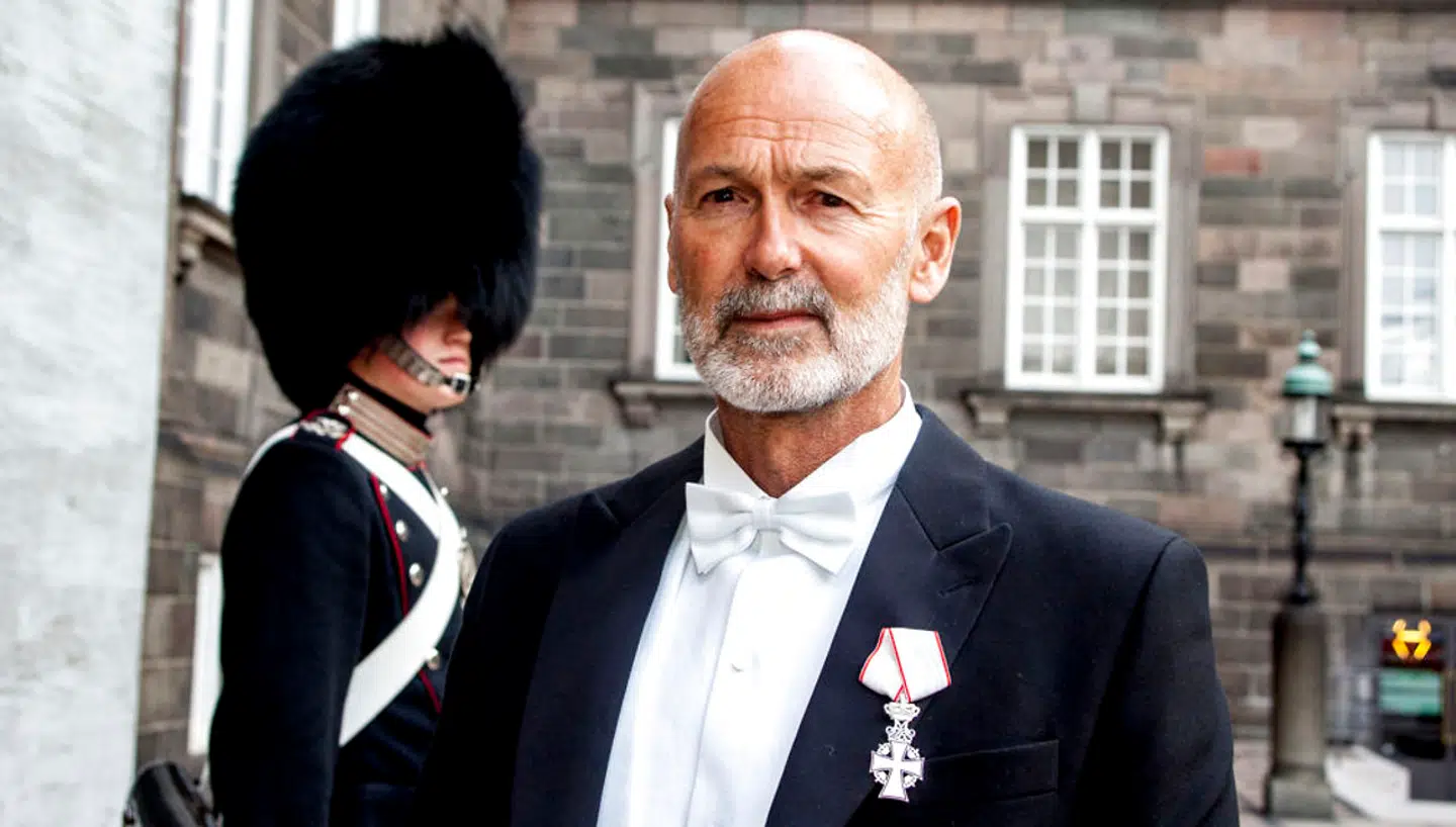 Den tidligere jægersoldat B.S. Christiansen takkede for ridderkorset. Han har netop færdiggjort en programserie "om mænd", der bliver vist på TV 2 til efteråret, samt en række programmer om at redde truede dyr i Afrika.