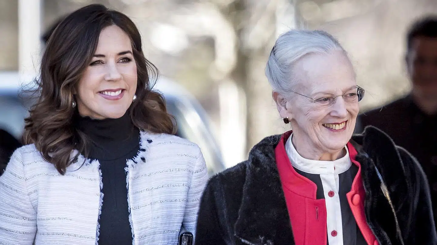 Dronning Margrethe og kronprinsesse Mary.