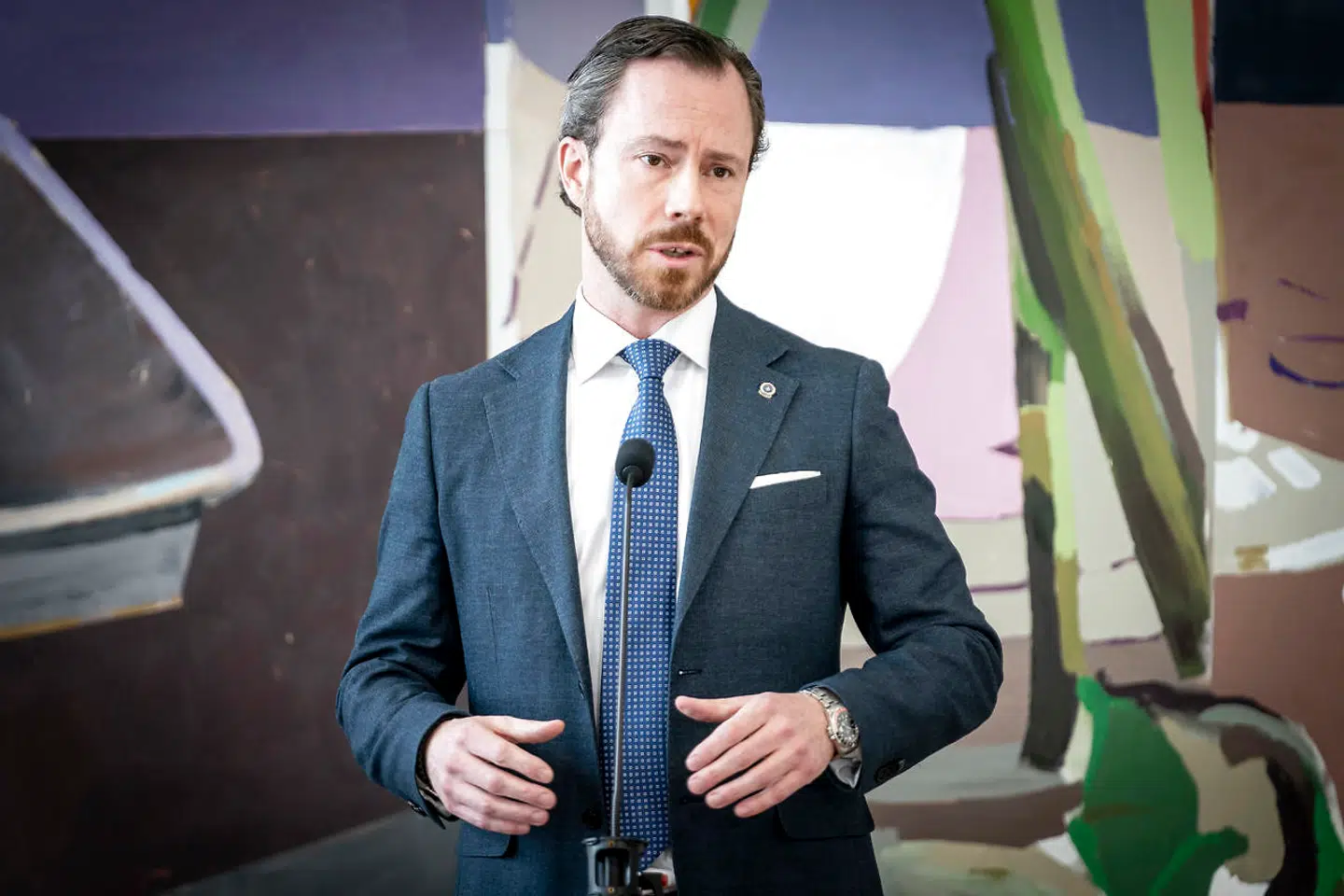 Jakob Ellemann-Jensen mødte pressen tirsdag 13. april 2021.