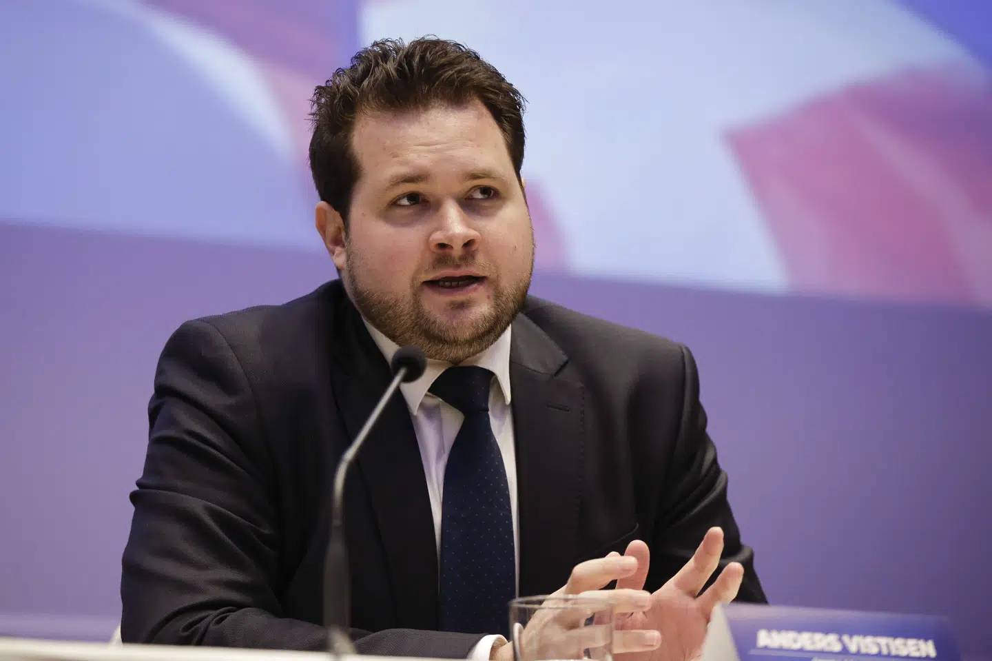 Anders Vistisen var kasserer i EU-partialliancen Meld, der havde fået store støttebeløb, som Dansk Folkeparti i 2014 og 2014 brugte på blandt andet at afholde et sommergruppemøde. Vistisen slipper for en retssag, oplyser hans forsvarsadvokat til Ekstra Bladet. (Arkivfoto) Luca Bruno/Ritzau Scanpix