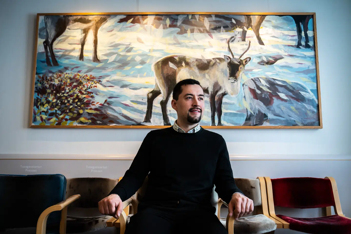 Múte Bourup Egede, formand for partiet Inuit Ataqatigiit (IA), forhandler om en ny regeringskoalition i Grønland. (Arkivfoto) Emil Helms/Ritzau Scanpix