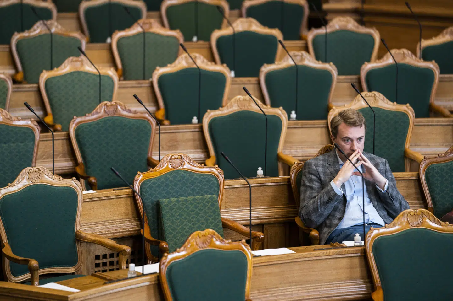 Morten Messerschmidt (DF) i Folketinget. Her skal der gives samtykke til, at der kan rejses tiltale mod ham for misbrug med EU-midler. (Arkivfoto) Martin Sylvest/Ritzau Scanpix