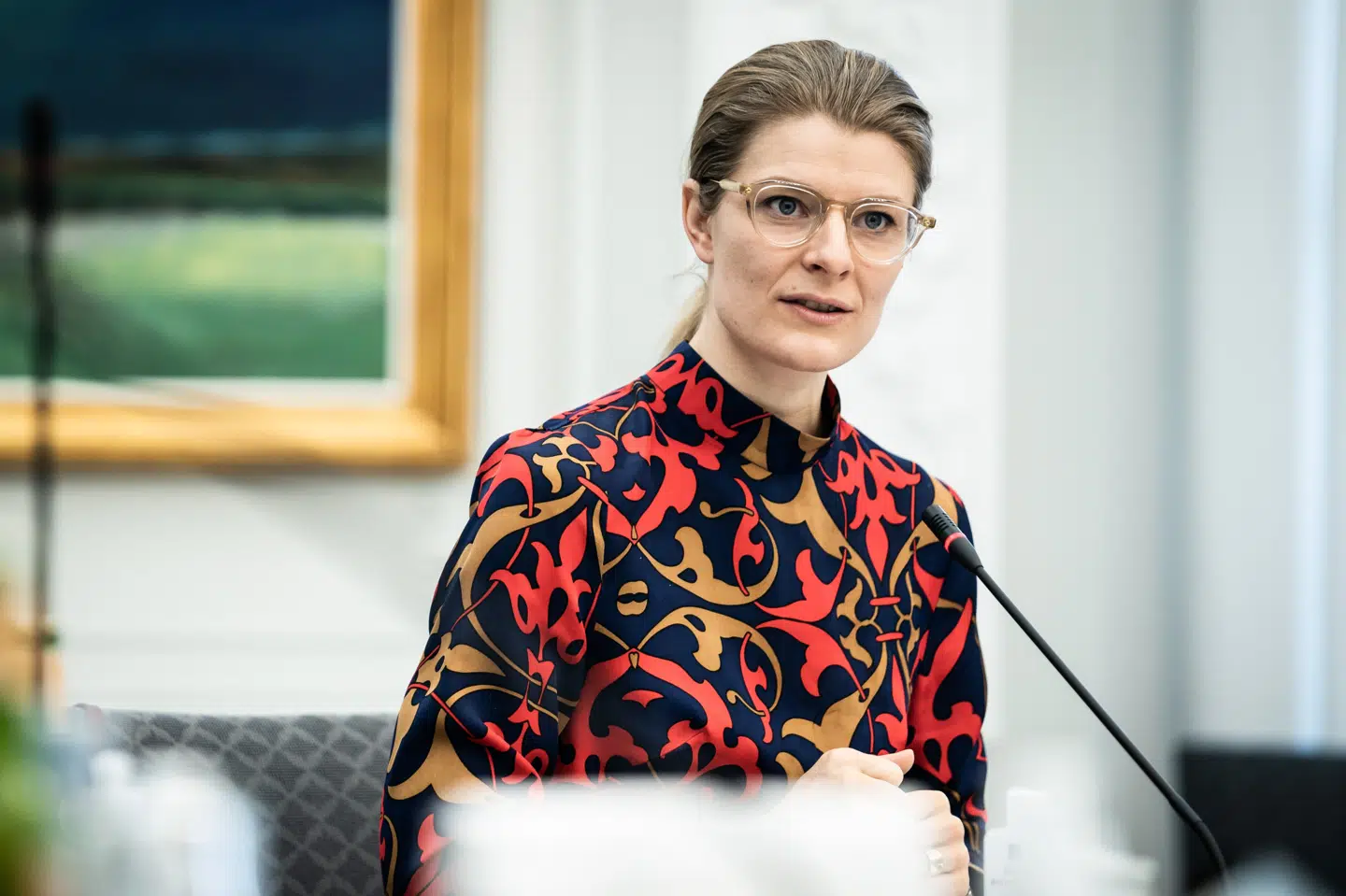 Uddannelsesminister Ane Halsboe-Jørgensen (S) under et samråd. Emil Helms/Ritzau Scanpix