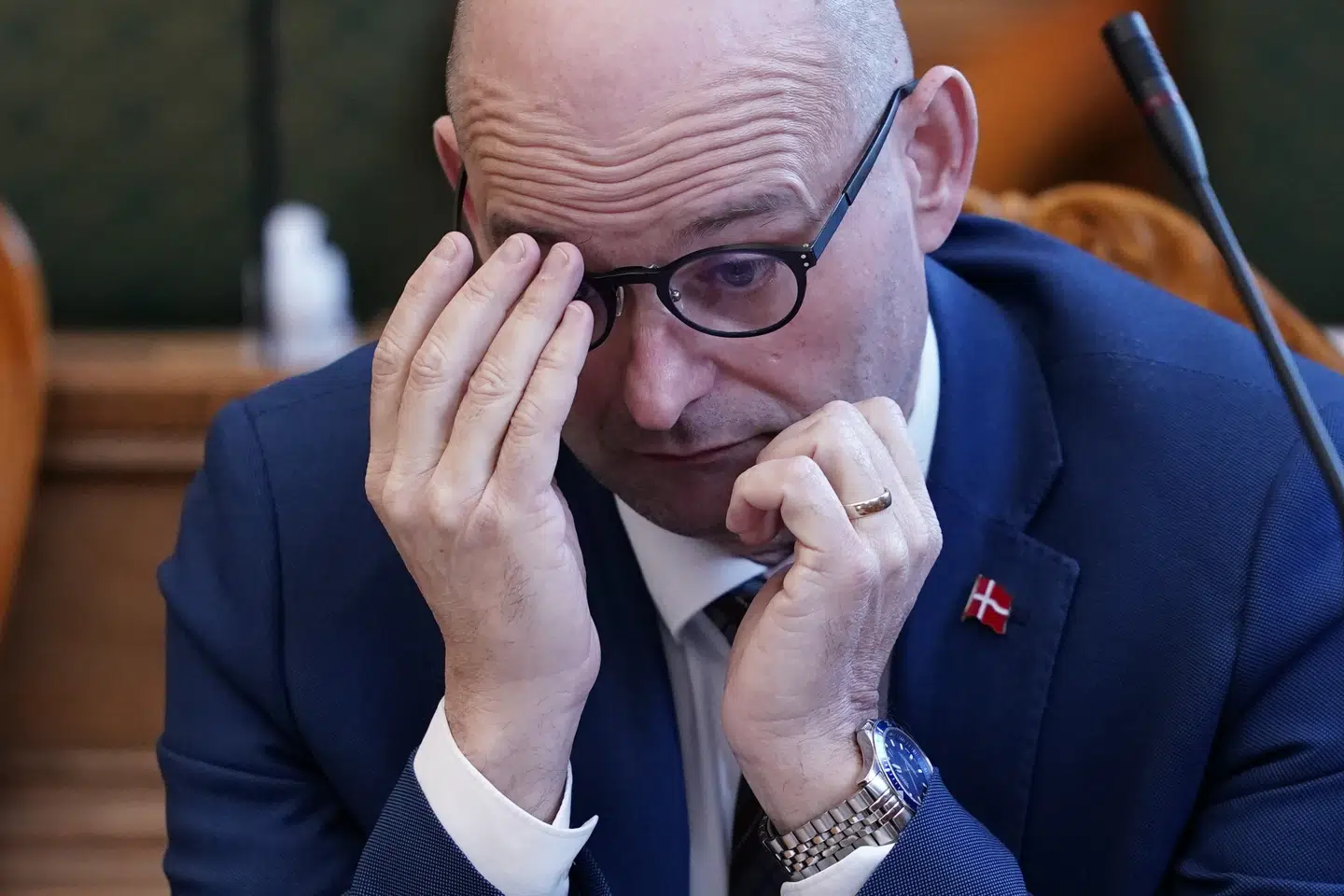 De Konservatives formand, Søren Pape Poulsen, havde ikke mange kommentarer til sagen om Naser Khaders ageren på sociale medier. Mads Claus Rasmussen/Ritzau Scanpix