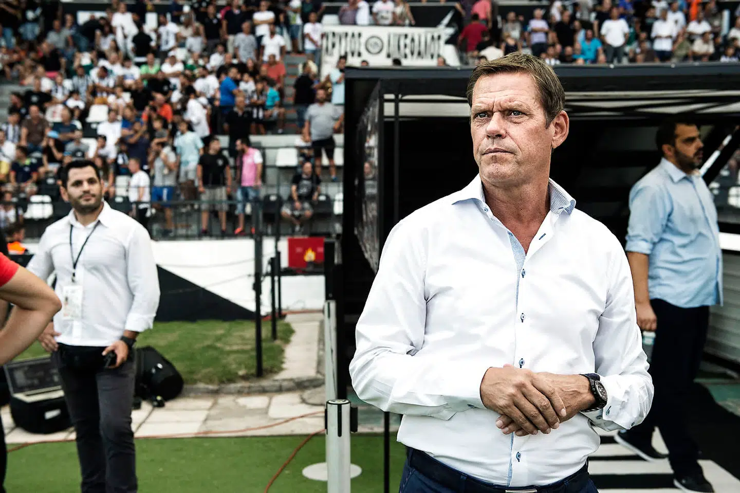 Sportsdirektør Frank Arnesen, Paok FC. Brøndby IF mod Paok FC Thessonaliki på Toumba Stadium