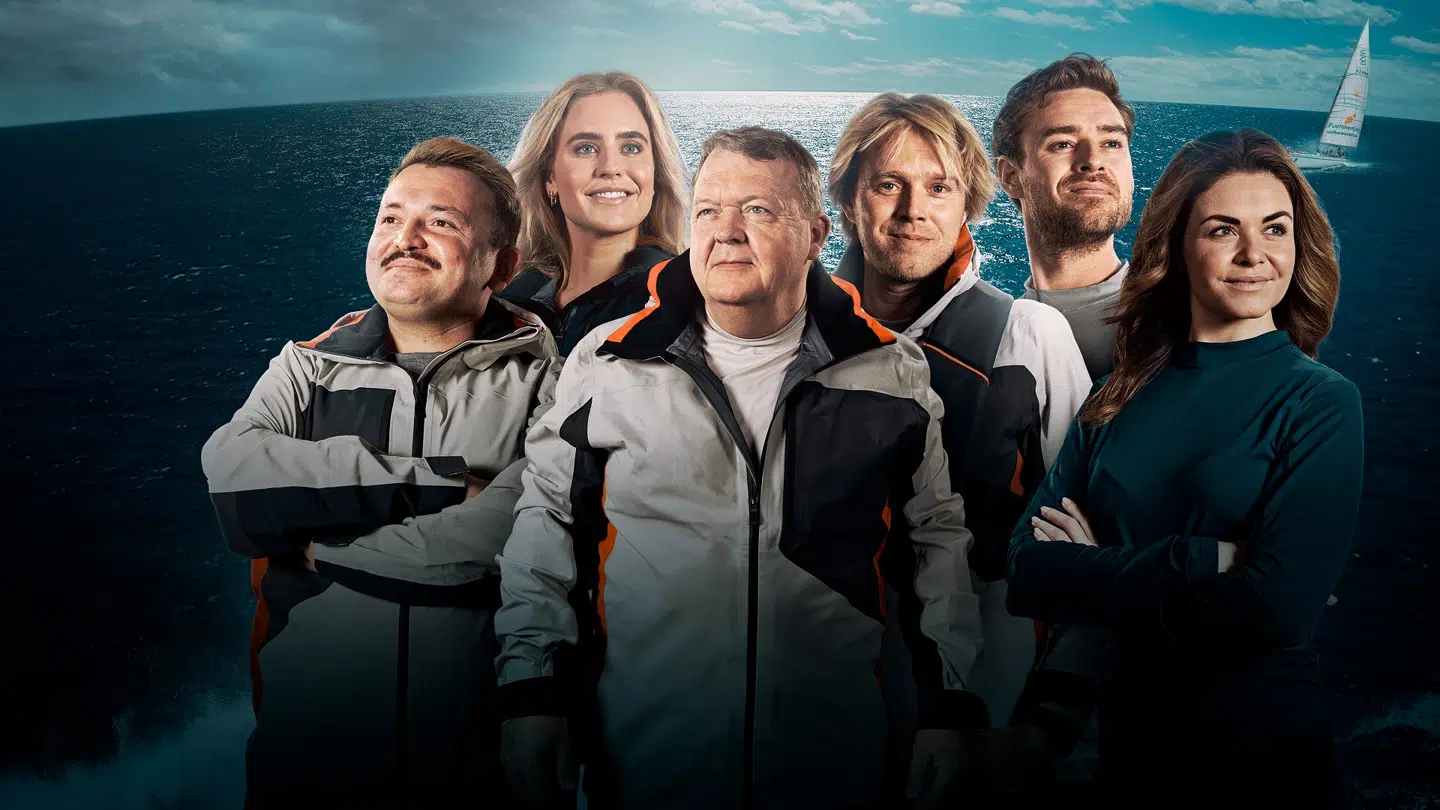 'Over Atlanten' 2021: Umut Sakarya, Sarah Bro, Lars Løkke Rasmussen, Felix Smith, Johannes Nymark og Ditte Julie Jensen.