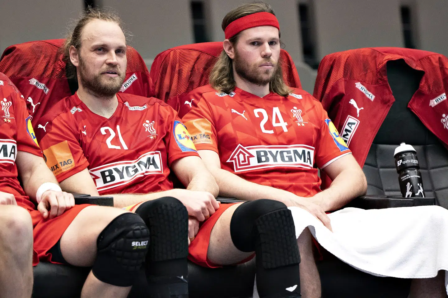 Både Henrik Møllgaard og Mikkel Hansen var med i EM-kvalifikationskampene mod Nordmakedonien, men må sidde over i de kommende kampe. Henning Bagger/Ritzau Scanpix