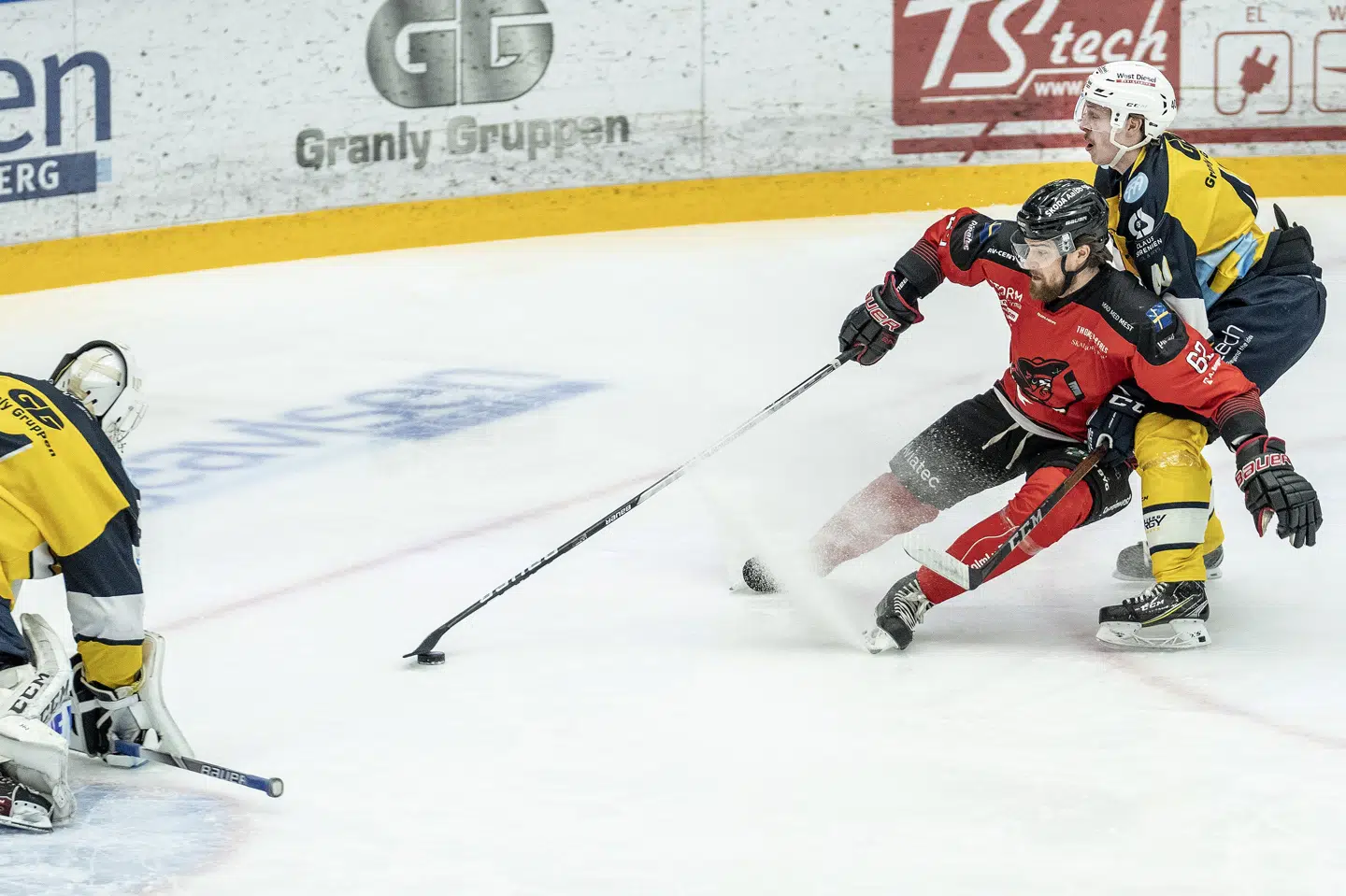 Esbjerg Energy var foran 1-0 mod Aalborg Pirates, som dog endte med at vinde til slut. John Randeris/Ritzau Scanpix