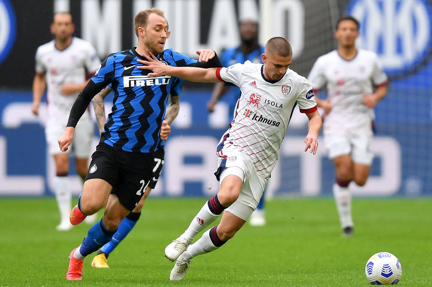 Christian Eriksen havde flere gode skudforsøg i søndagens Inter-sejr. Daniele Mascolo/Reuters