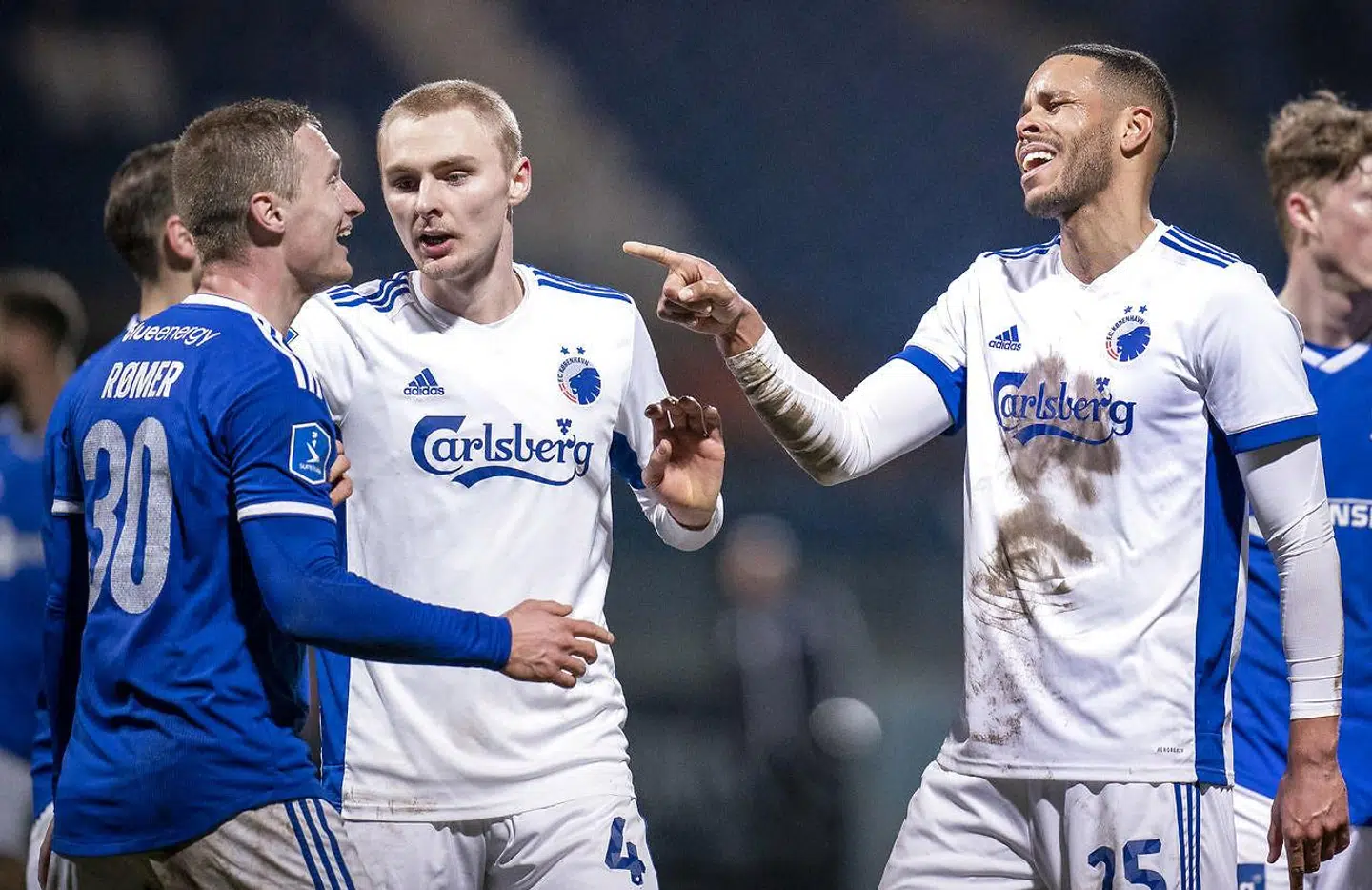 Mathias 'Zanka' Jørgensen (th.) i kamp for FCK mod Lyngby