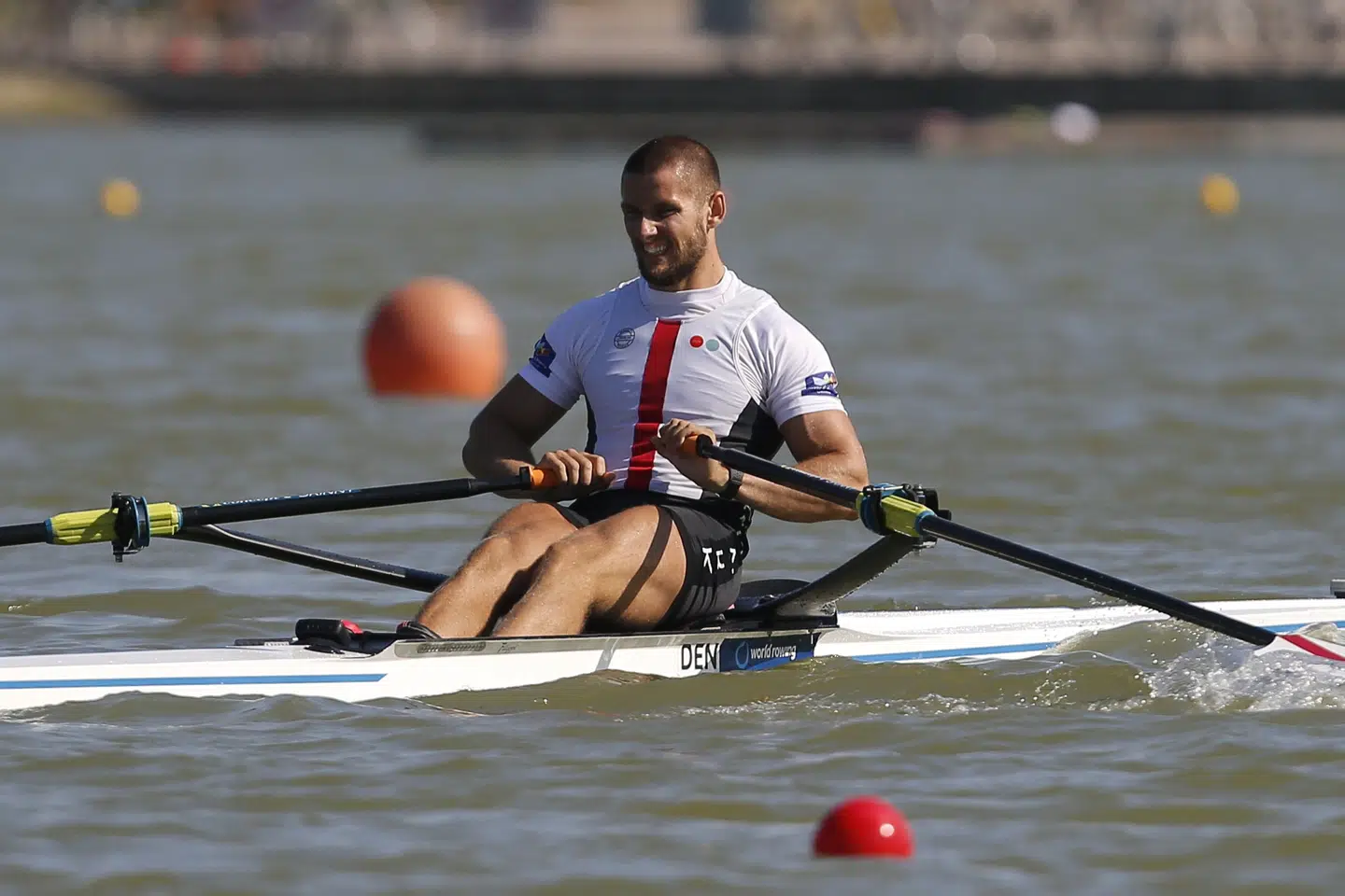 Sverri Nielsen er forsvarende europamester i mændenes singlesculler. (Arkivfoto) Darko Vojinovic/Ritzau Scanpix