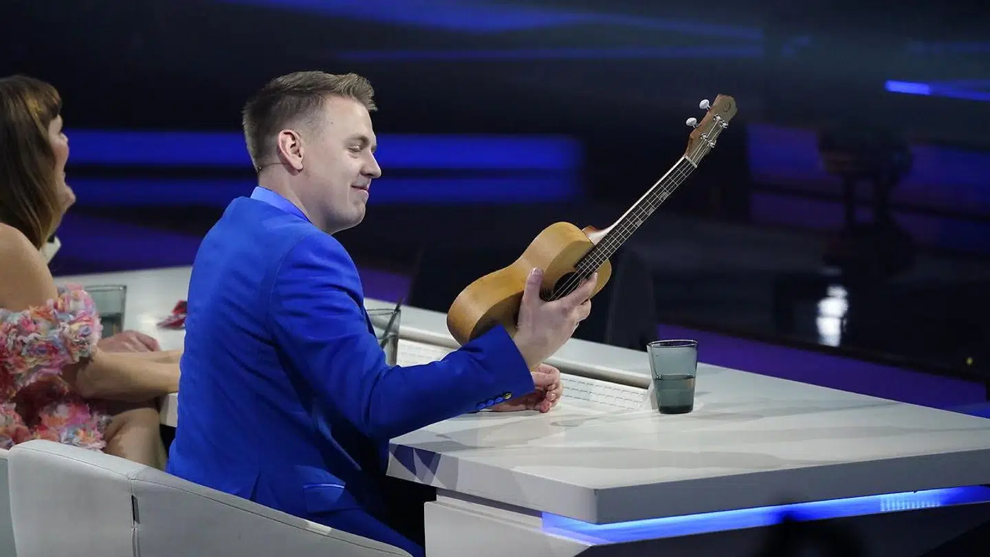 Martin Jensen fik sin ukulele.