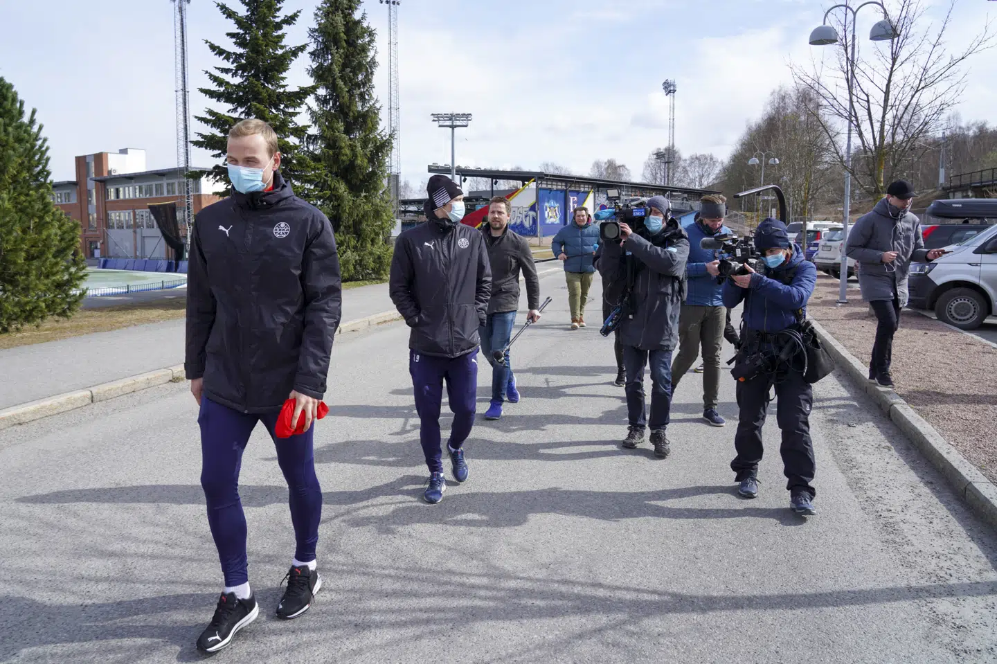 Strømsgodset-spillerne var onsdag til møde med ledelsen om situationen omkring træner Henrik Pedersen. Ole Berg-Rusten/Ritzau Scanpix