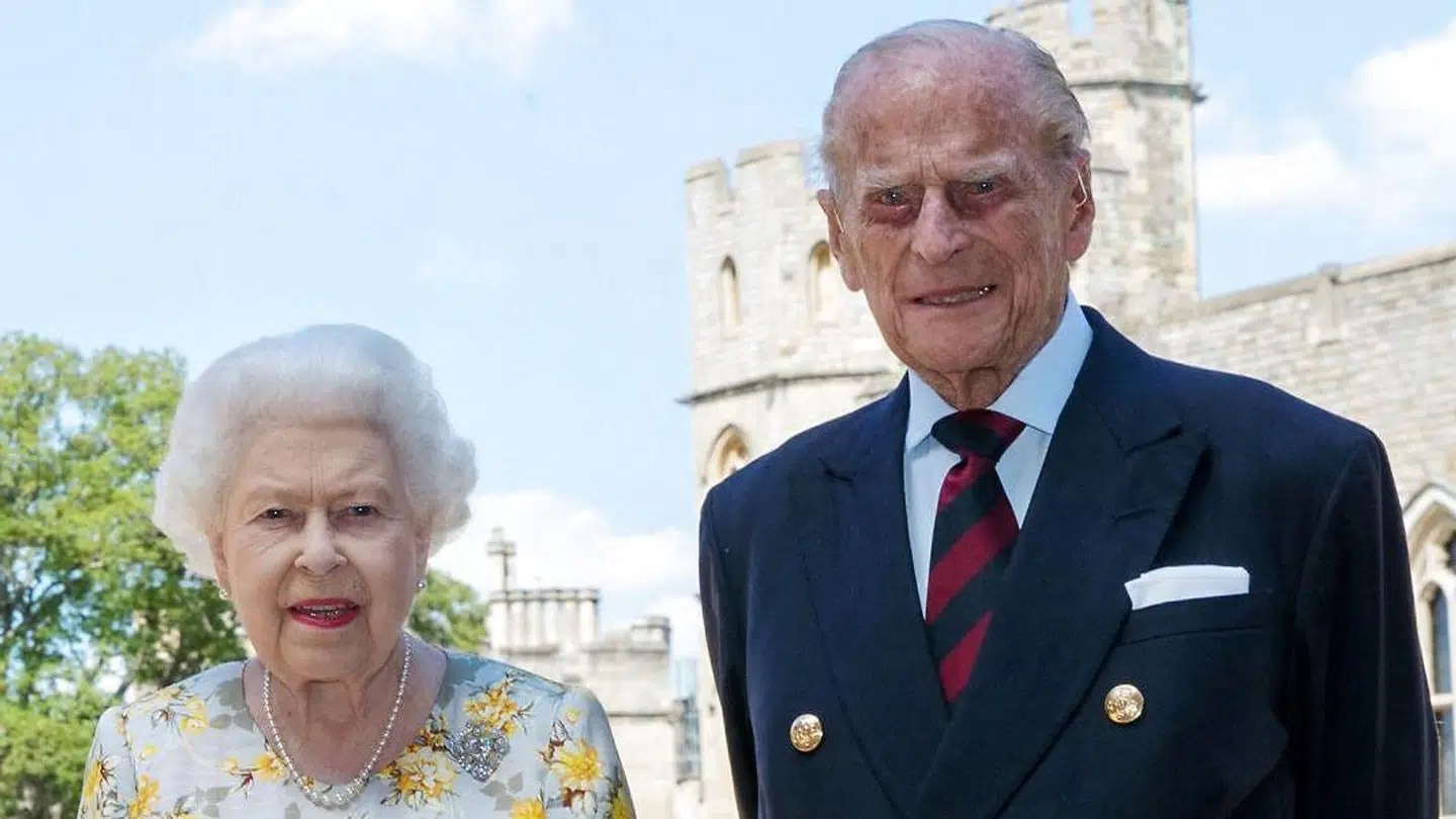 Prins Philip sammen med dronning Elizabeth i 2020.