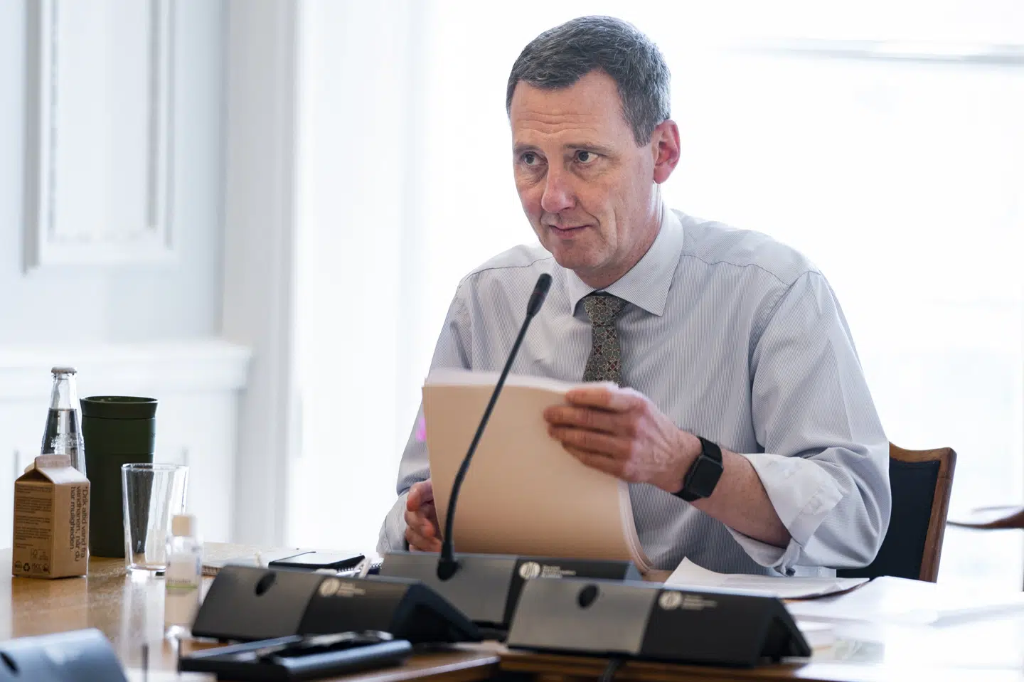 Justitsminister Nick Hækkerup (S) vil høre på, hvad de andre partier i Folketinget har af forslag til ændringer af offentlighedsloven. (Arkivfoto) Martin Sylvest/Ritzau Scanpix