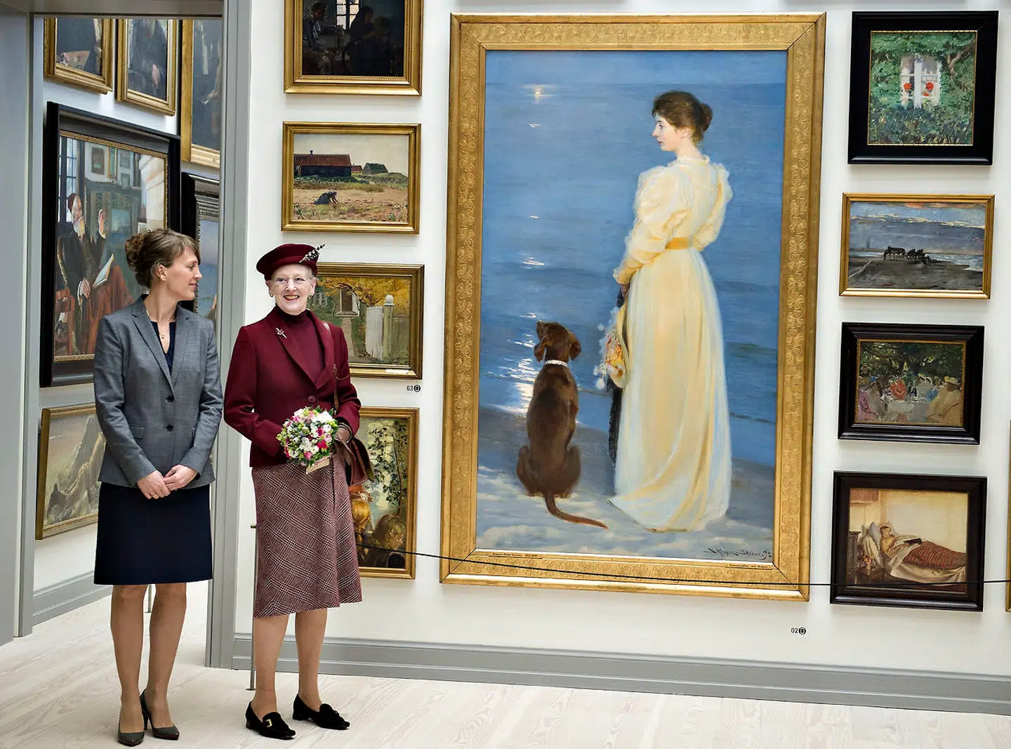 Dronning Margrethe indviede for fem år siden det nyrestaurerede Skagen Museum. Her var Skagen Sønderstrand også i centrum - her som motiv til et af P. S. Krøyers mange berømte værker, som han malede på stedet.