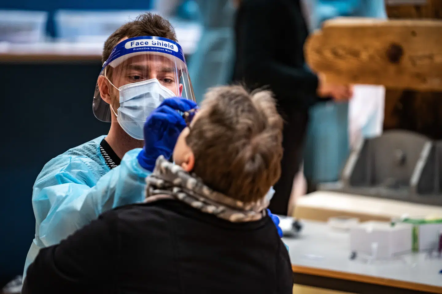 Mandag var mange danskere taget ud for at få foretaget en lyntest op til tirsdagens genåbning. (Arkivfoto) Emil Helms/Ritzau Scanpix