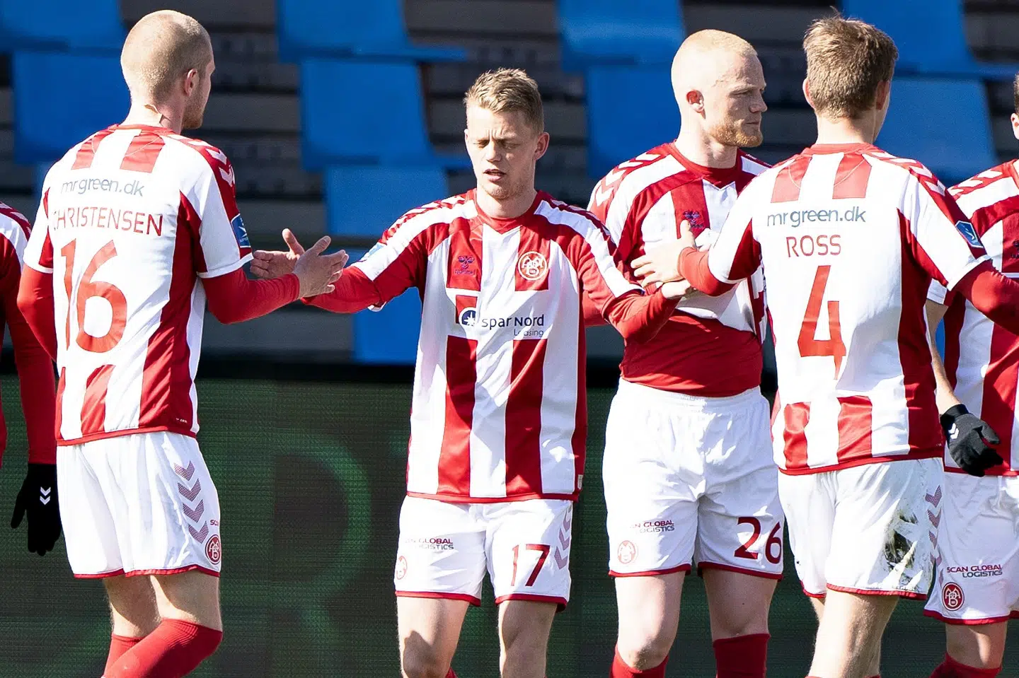 Kasper Kusk scorede AaB's første mål i 3-2-sejren over Sønderjyske. Henning Bagger/Ritzau Scanpix