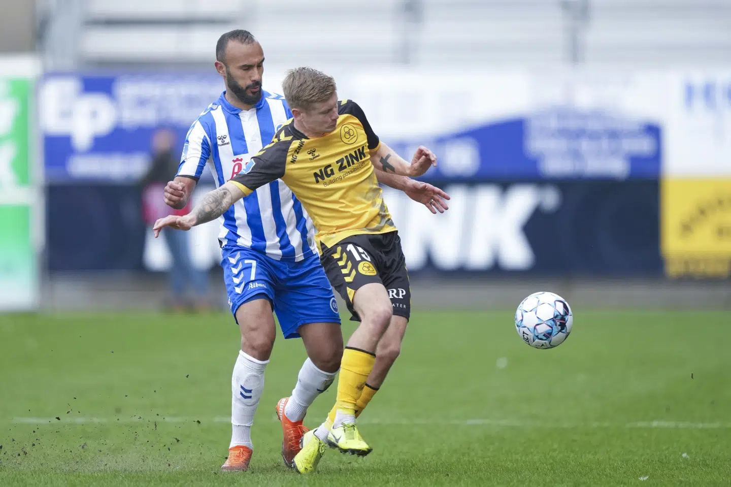 AC Horsens lå til at hente tre vitale point i overlevelseskampen, men i sidste minut udlignede OB. Claus Fisker/Ritzau Scanpix