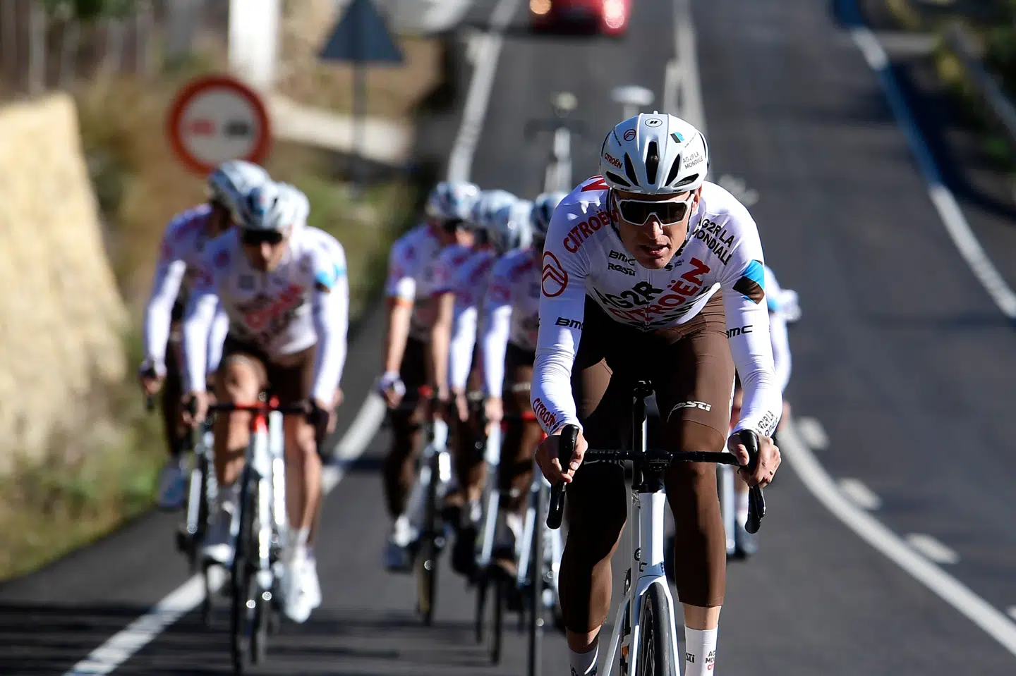 Michael Schär kommer ikke til at gennemføre Flandern Rundt i år. (Arkivfoto) Jose Jordan/Ritzau Scanpix