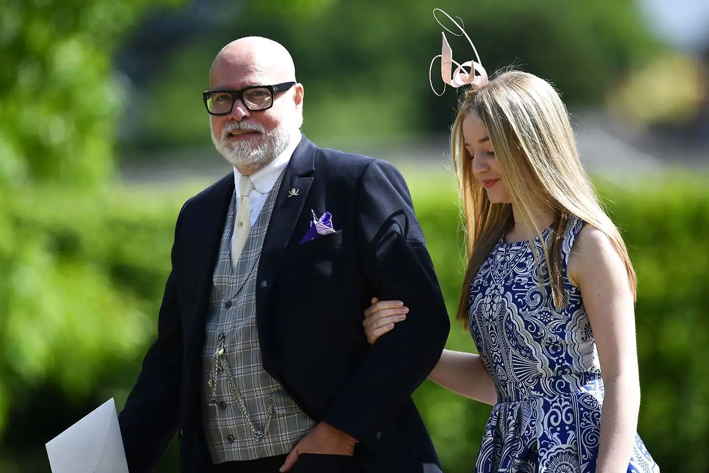 Gary Goldsmith på vej til Pippa Middeltons bryllup i 2017. Foto Justin TALLIS