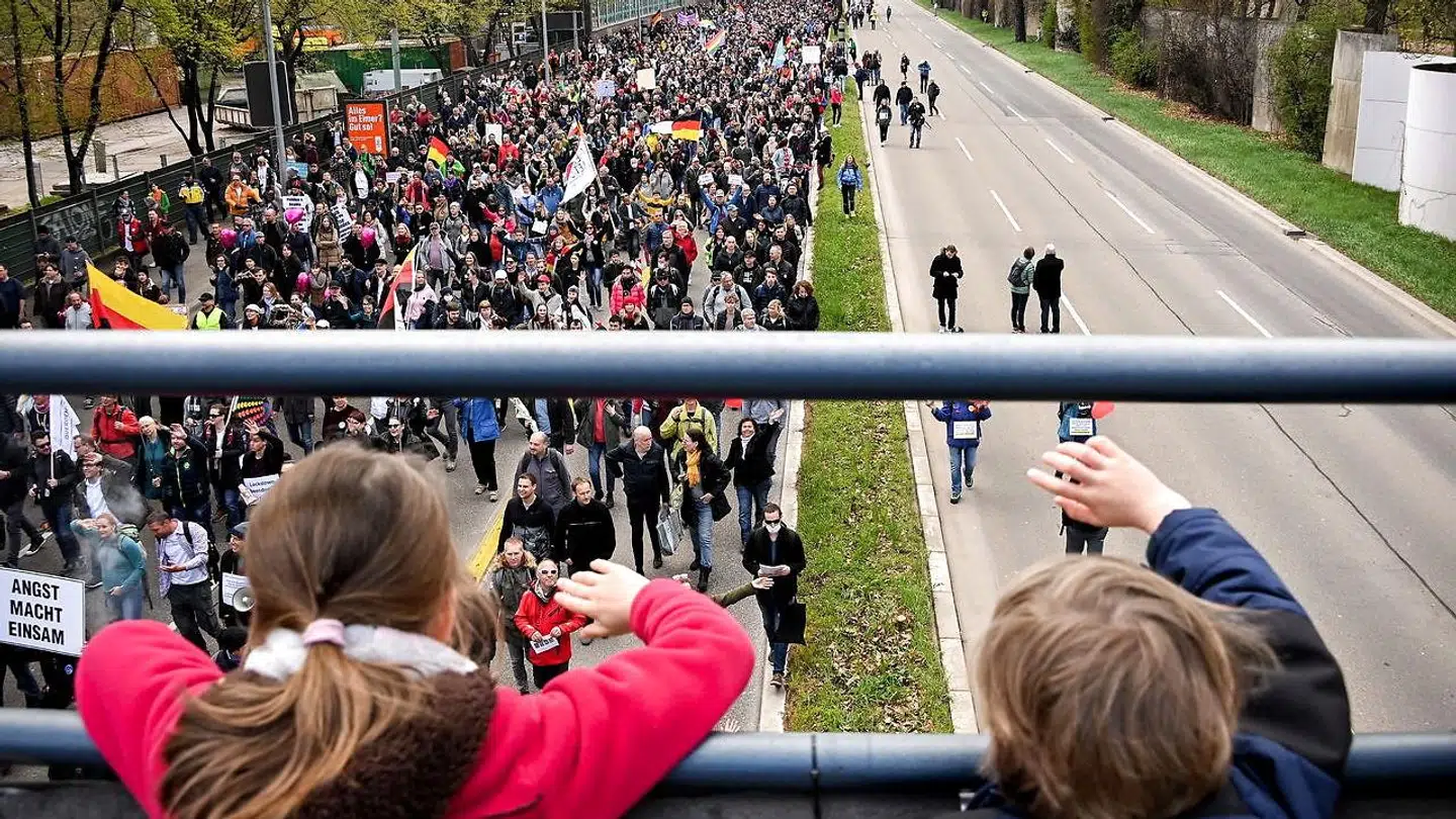 Demonstration i Stuttgart lørdag.