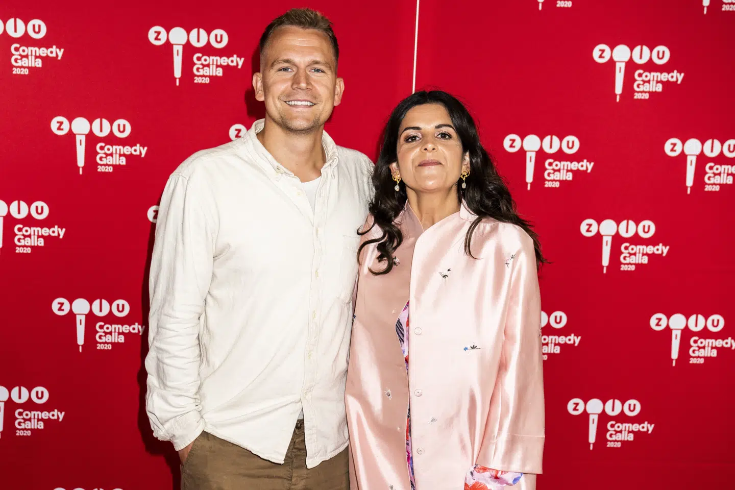 Petra Nagel og kæresten Asbjørn Munk gemte på en sød hemmelighed, da de toppede op på den røde løber til Zulu Comedy Galla i Operaen tilbage i august. For måneden efter afslørede parret nemlig på Instagram, at de ventede deres andet barn. (Arkivfoto) Martin Sylvest/Ritzau Scanpix