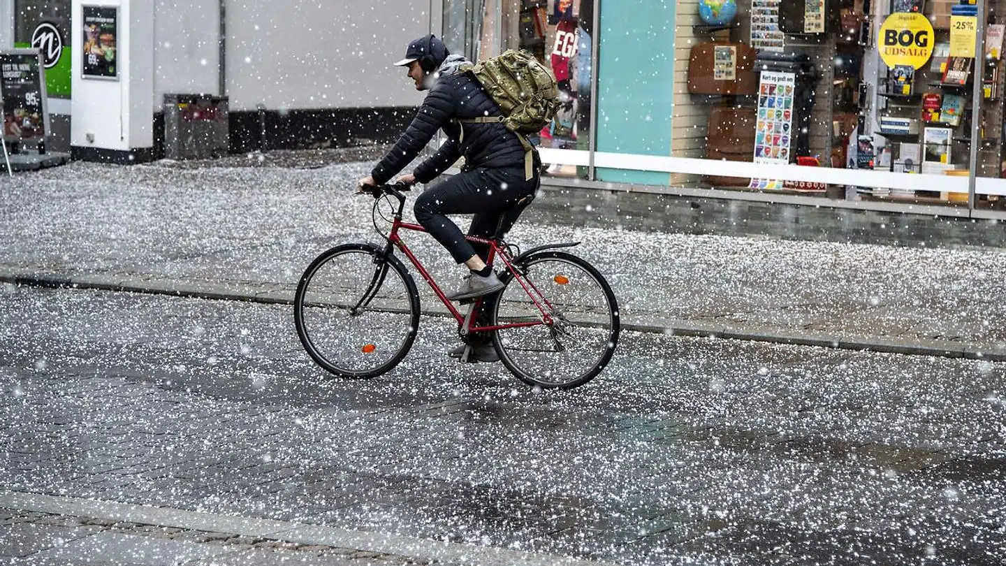Haglbyger på Nytorv i Aalborg.