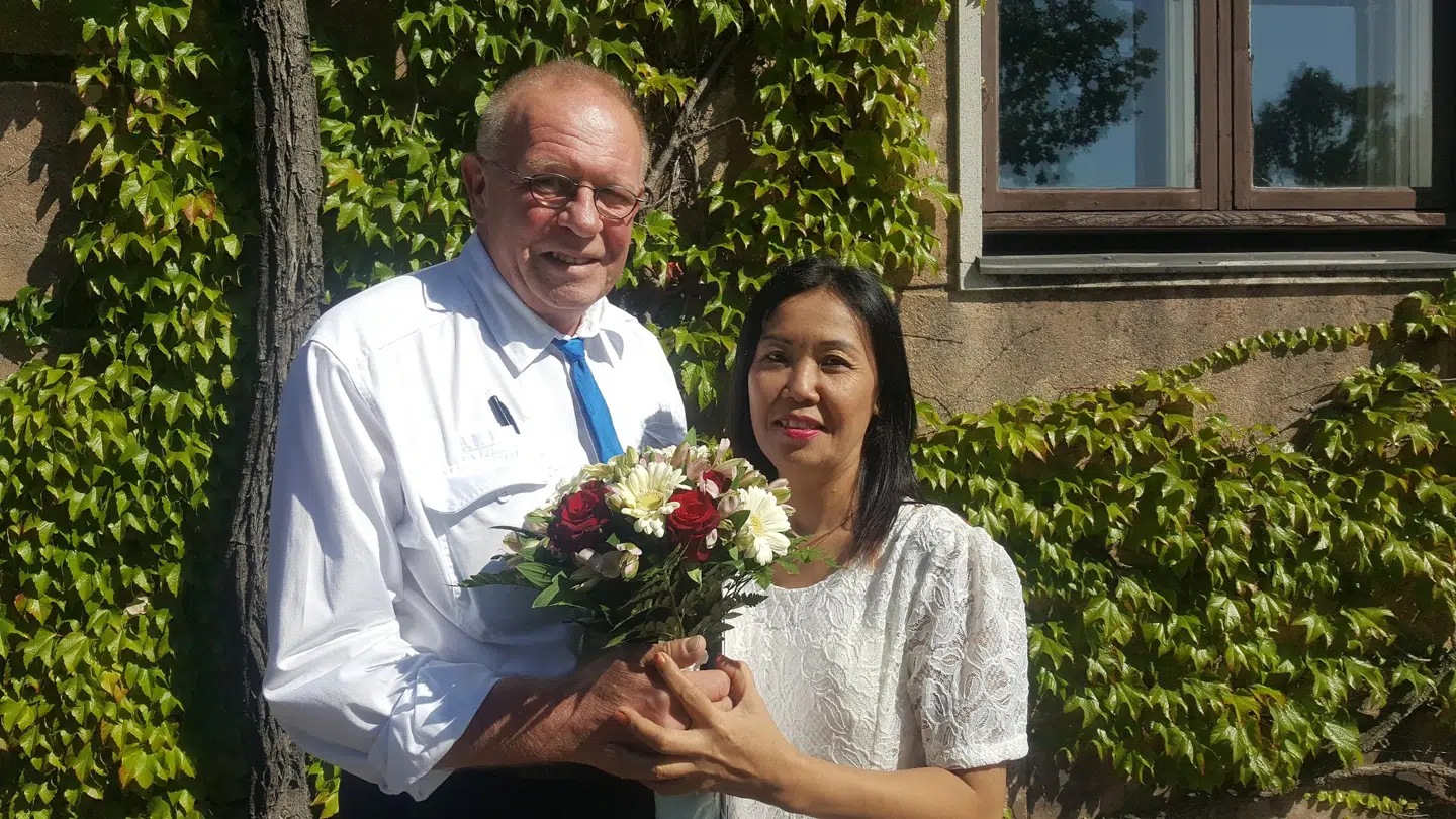 Flemming Juel og Khin Lay blev gift i Danmark i 2019.