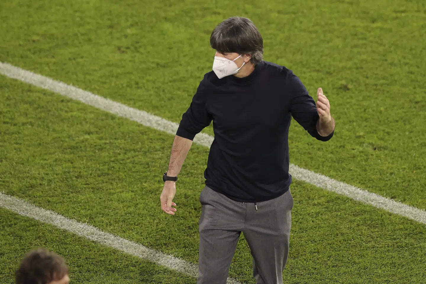 Joachim Löw blev onsdag den kun tredje tyske landstræner i historien til at tabe en hjemmekamp i VM-kvalifikationen. Ralf Ibing/Ritzau Scanpix
