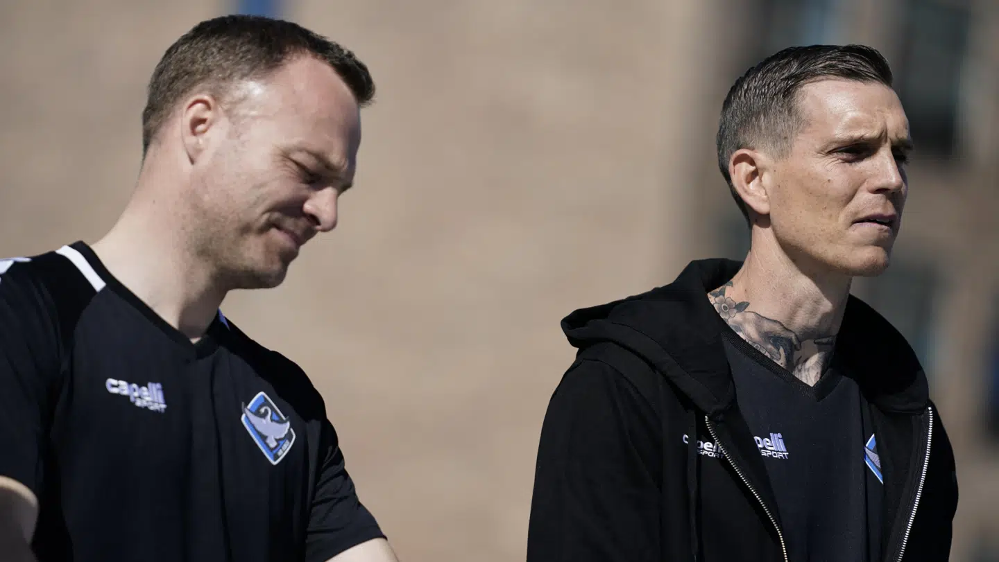 HB Køges nye assistenttræner Lars Jacobsen sammen med Daniel Agger, der er den nye mand i spidsen for 1. divisionsklubben.