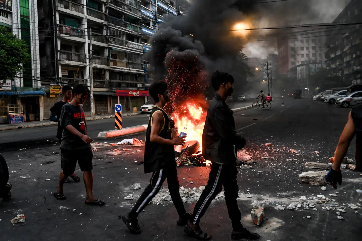 Siden et militærkup i Myanmar 1. februar meldes der om mindst 510 civile dødsfald i landet. Str/Ritzau Scanpix
