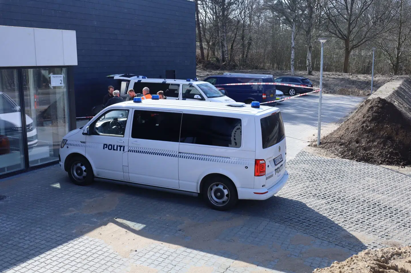 Politiet er til stede i Kolding.