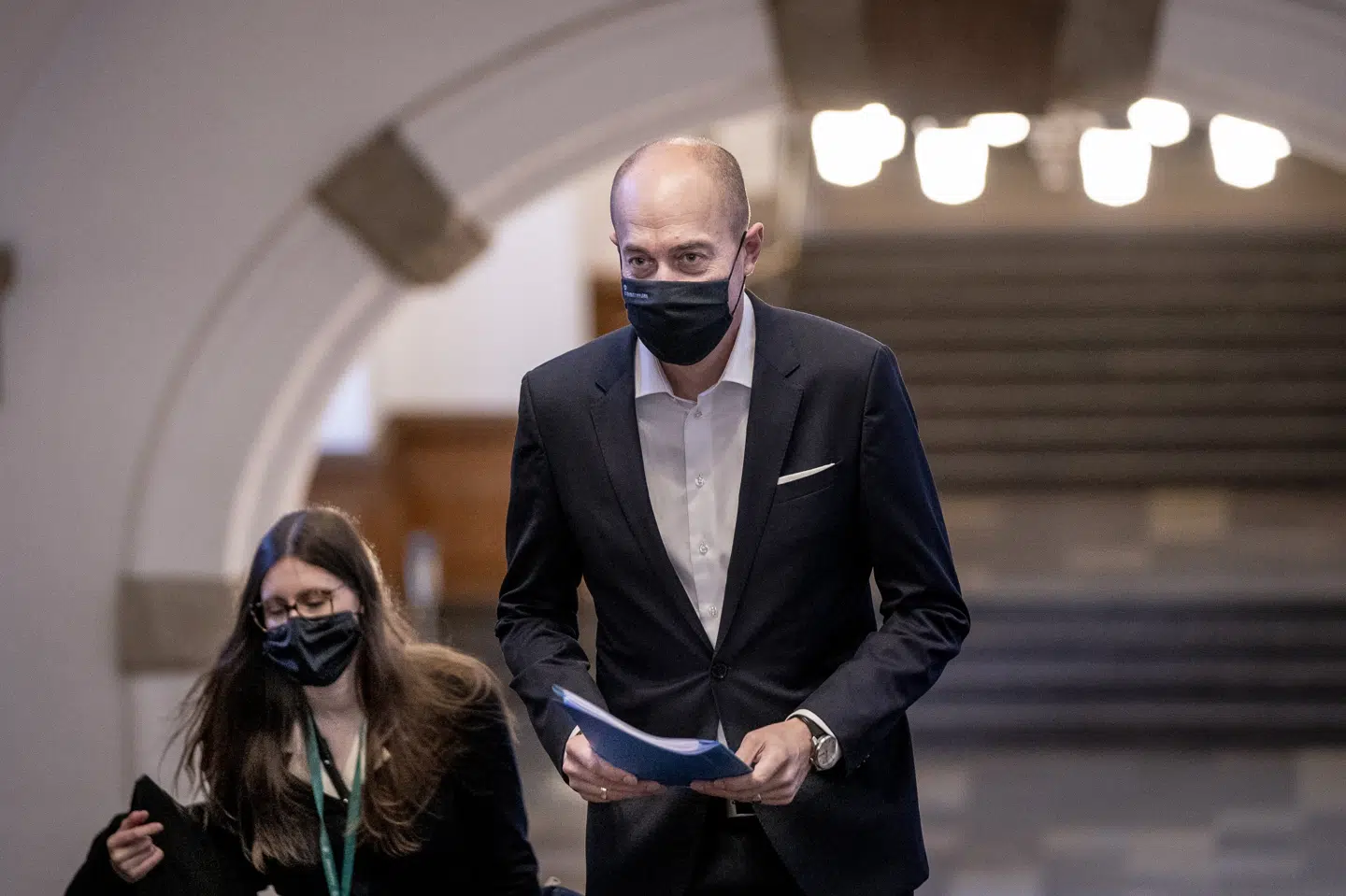 Sundhedsminister Magnus Heunicke er kaldt i samråd for at redegøre for, hvilke initiativer regeringen vil tage for at styrke forholdene for fødende før, under og efter en fødsel tirsdag den 30. marts 2021. Spørgsmål stillet af SFs Kirsten Normann Andersen og Enhedslistens Pernille Skipper. (Foto: Liselotte Sabroe/Ritzau Scanpix) Liselotte Sabroe/Ritzau Scanpix