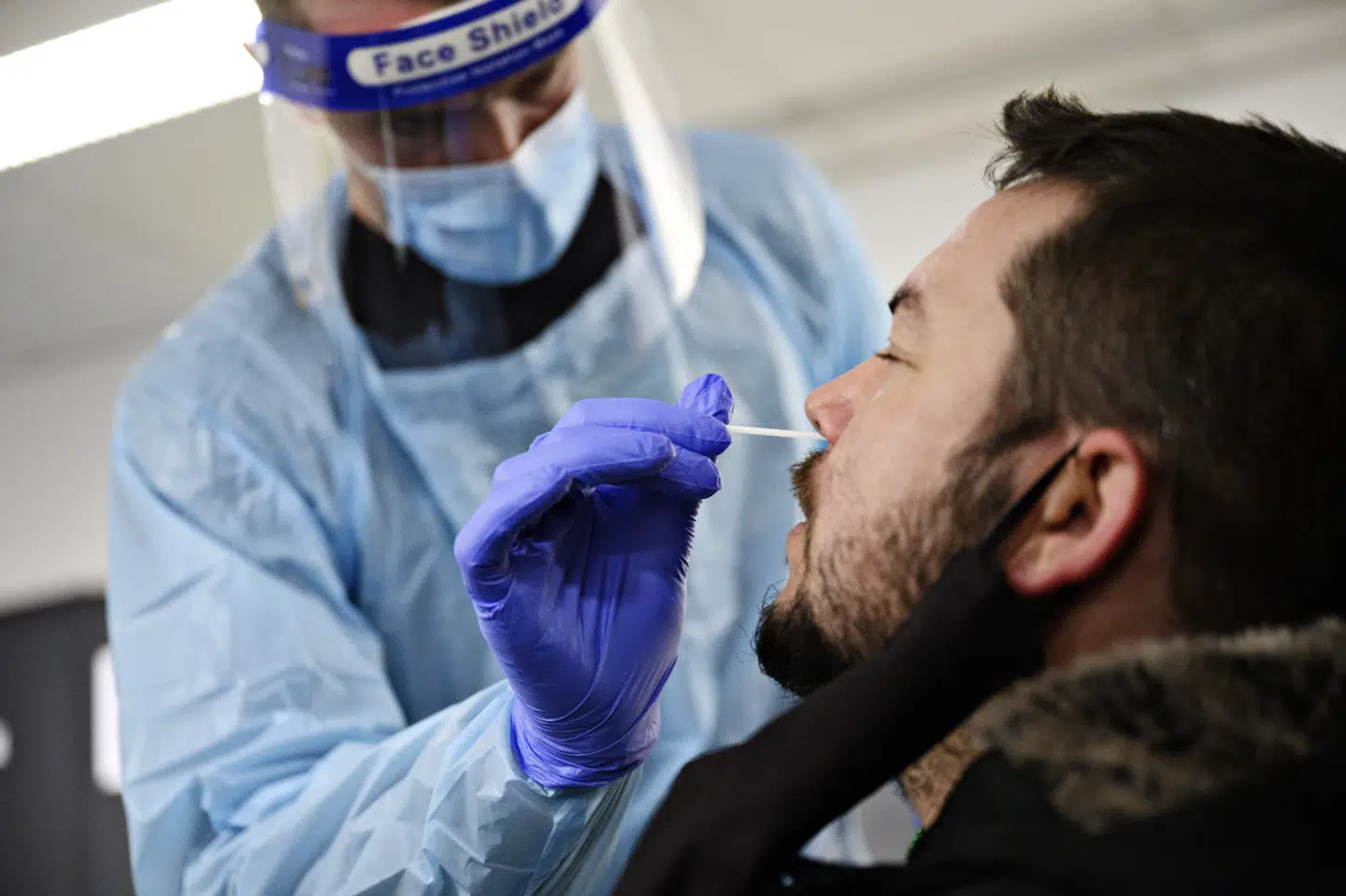 Falck oplever tirsdag formiddag tekniske problemer med sit lyntest-system. (Arkivfoto) Philip Davali/Ritzau Scanpix