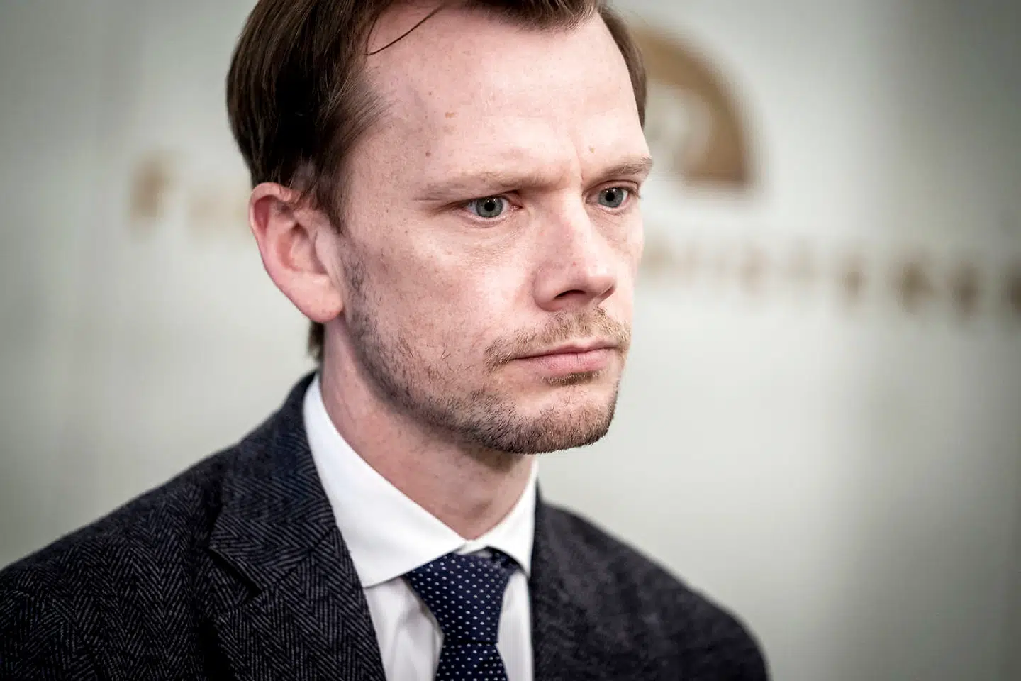 Beskæftigelsesminister Peter Hummelgaard (S) under doorstep i Finansministeriet i København om justering af hjælpepakkerne til små erhvervsdrivende, fredag 5. februar 2021. (Foto: Mads Claus Rasmussen/Ritzau Scanpix)
