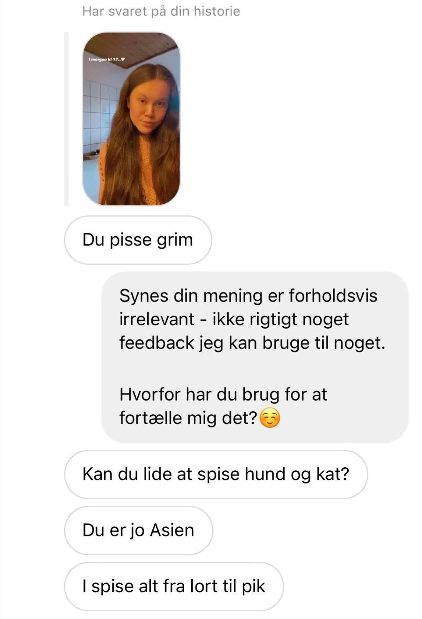 Hadefulde beskeder, som Sofie fortæller, er blevet dagligdag for hende