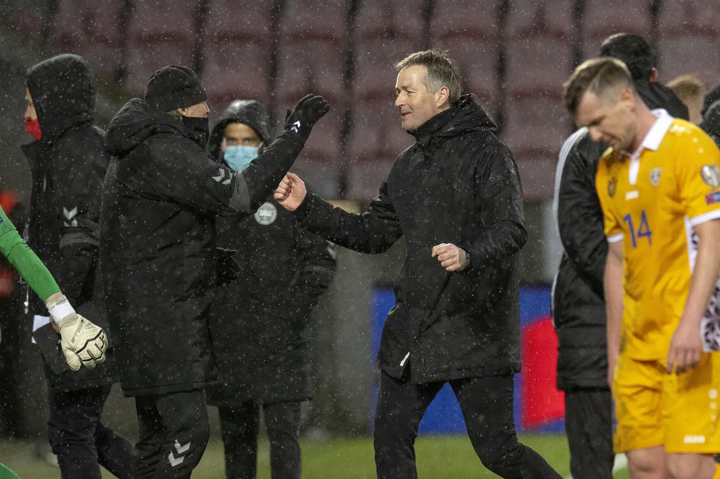 Kasper Hjulmand har hentet sin største sejr som landstræner - og Danmarks største siden 1987. Bo Amstrup/Ritzau Scanpix