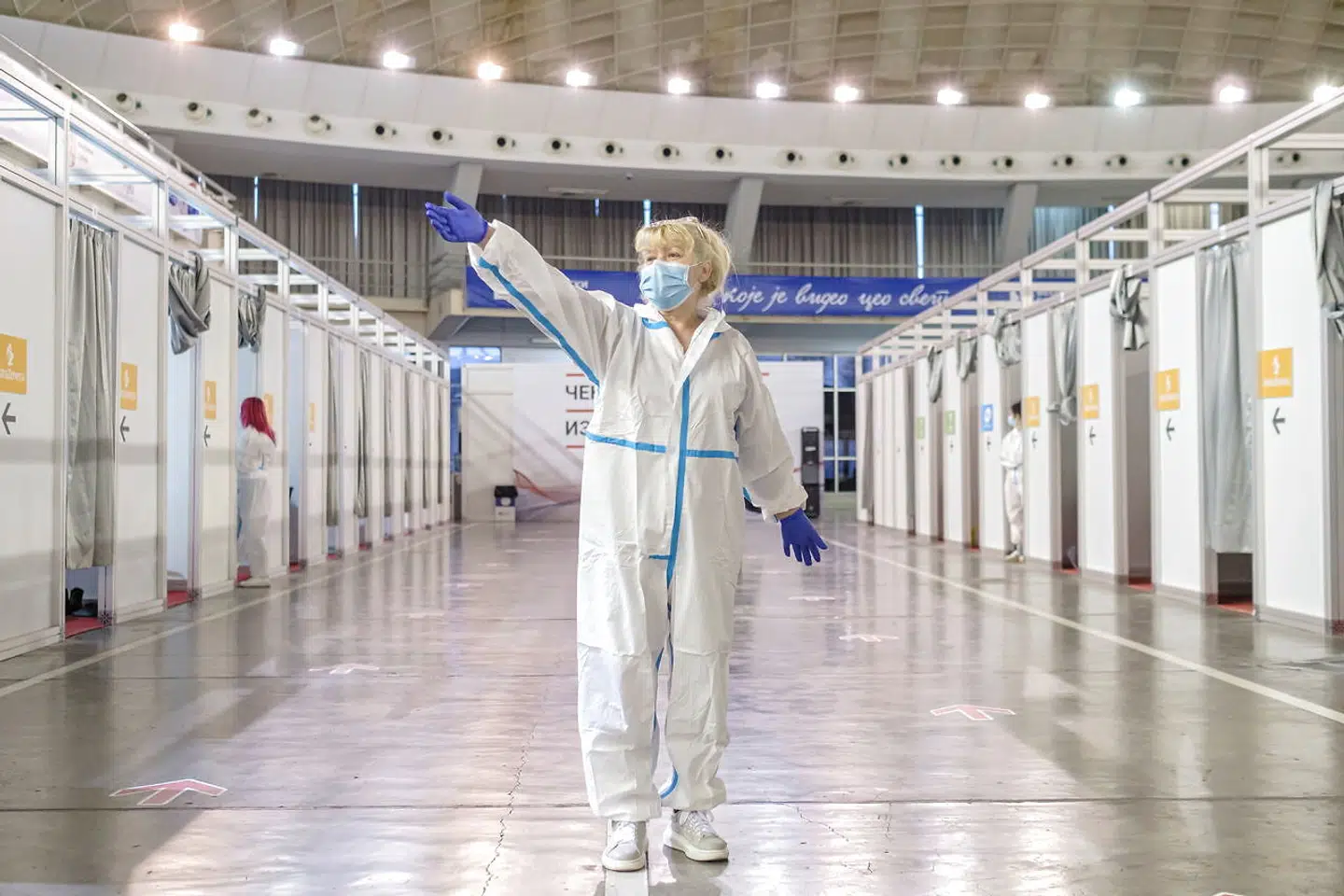 Vaccinationscenter i Serbien.