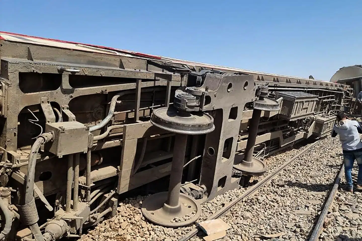 Togulykken fandt sted i Tahta-området i Sohag-provinsen cirka 440 kilometer syd for hovedstaden, Kairo. -/Ritzau Scanpix