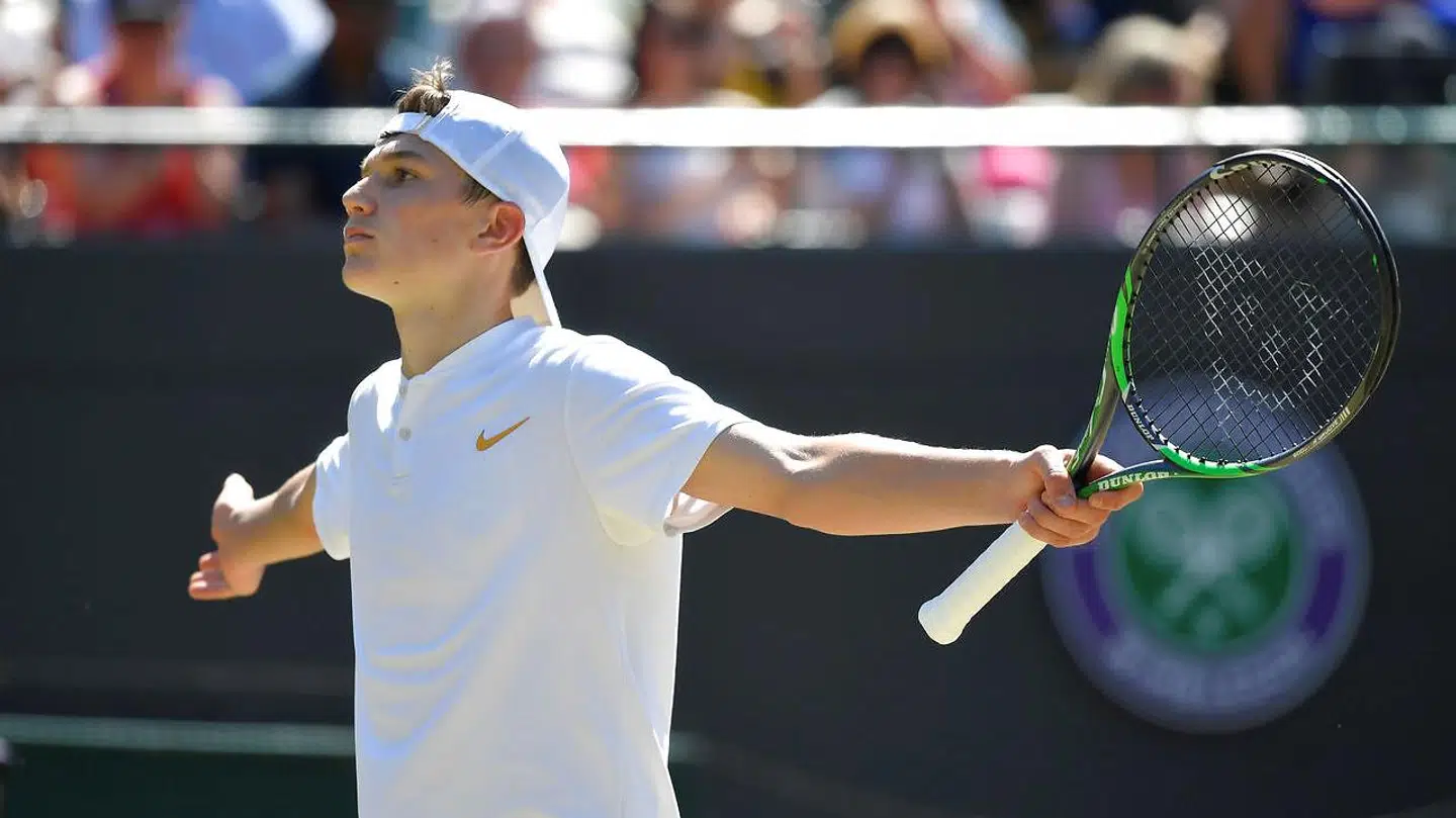 Jack Draper under Wimbledon i 2018.