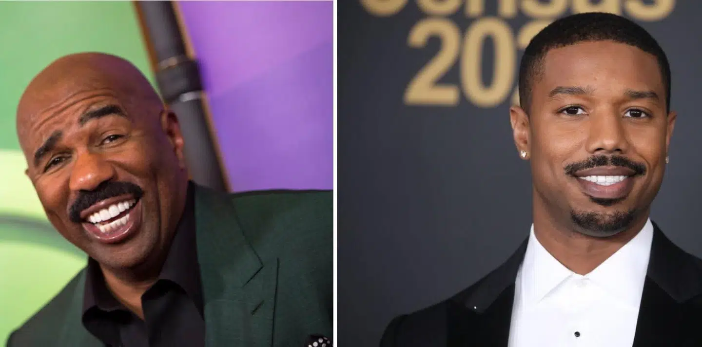 Steve Harvey og hans svigersøn, Michael B. Jordan.
