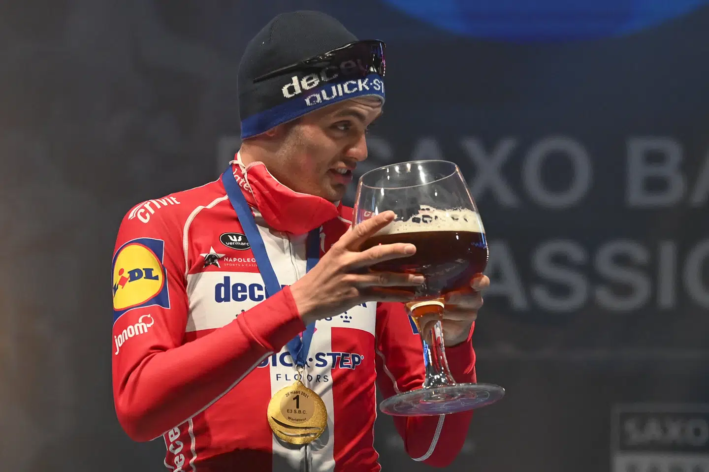 Kasper Asgreen var noget nær ustyrlig fredag. Dirk Waem/Ritzau Scanpix