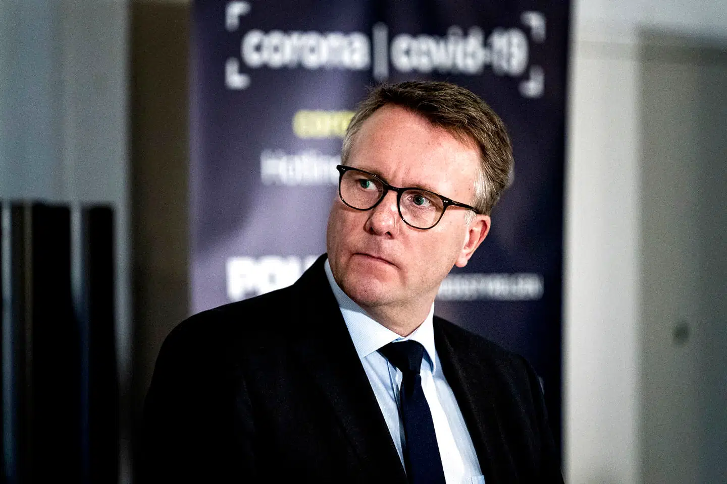 Skatteminister Morten Bødskov. Pressemøde i Eigtveds Pakhus om aftaler i det offentlige arbejdsmarked i hjemsendelsesperioden i forbindelse med COVID-19 fredag den 27. marts 2020. (Foto: Ida Guldbæk Arentsen/Ritzau Scanpix)