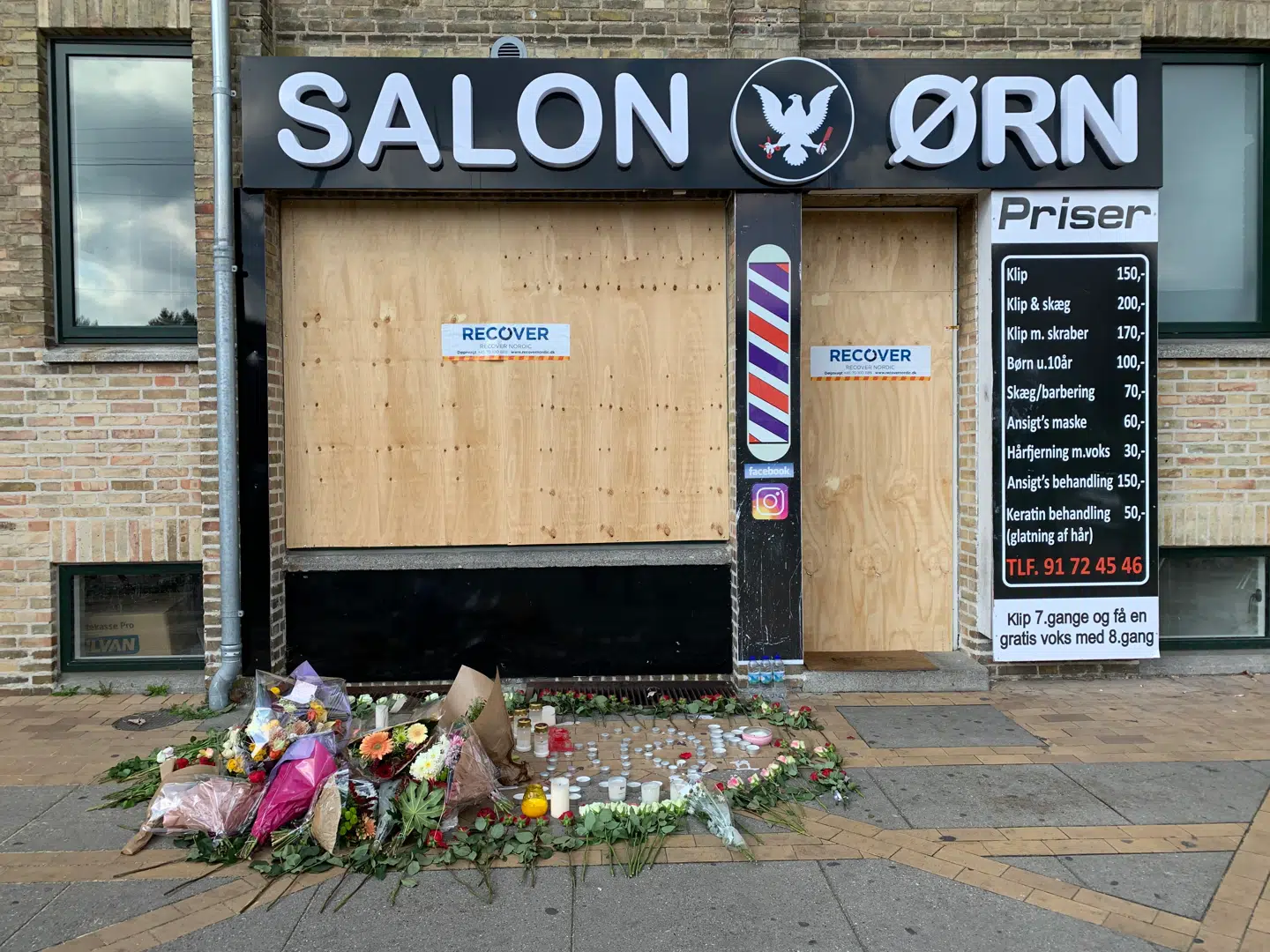 Salon Ørn på Mørkhøjvej, hvor den 20-årige frisør blev dræbt 29. september sidste år kort før klokken 13.
