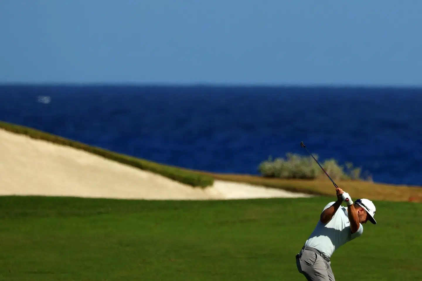 Sebastian Cappelen er her i gang med sin åbningsrunde i Den Dominikanske Republik. Kevin C. Cox/Ritzau Scanpix