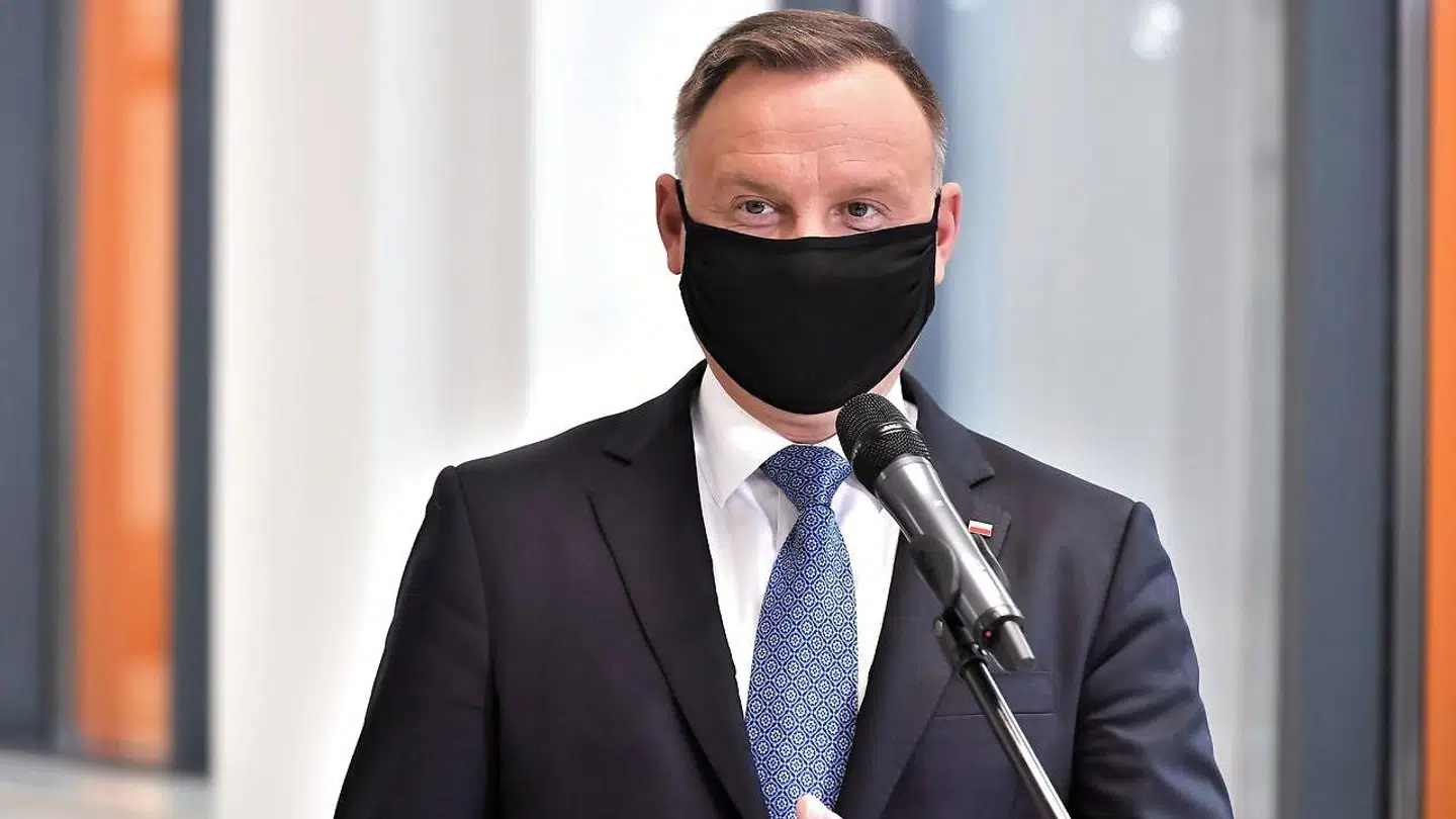 Tre gymnasieelever står anklaget for at fornærme den polske præsident Duda, som kan ses her på billedet.