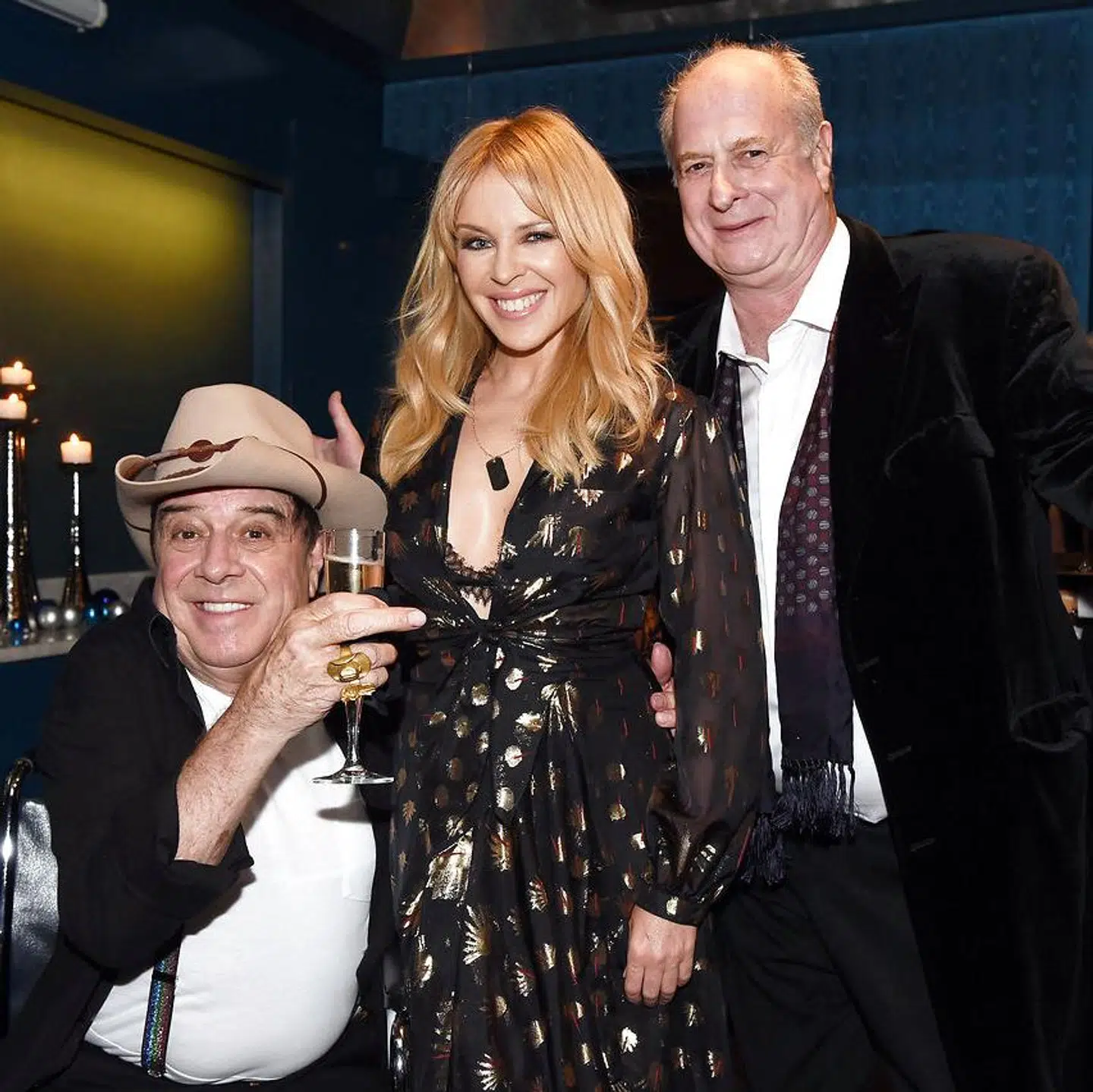 Molly Meldrum, Kylie Minogue og Michael Gudinski (th).