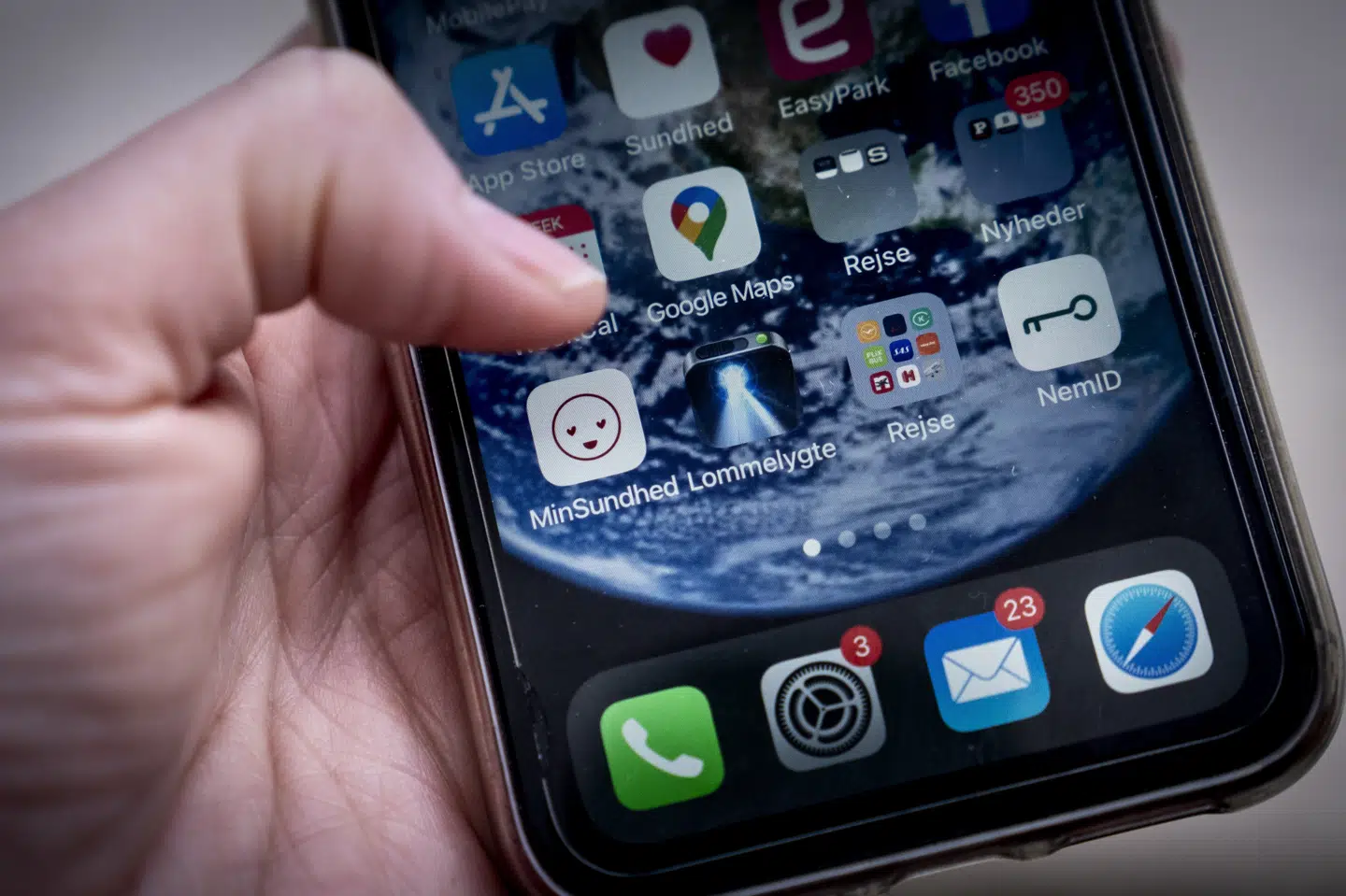 Blandt andet i appen MinSundhed kan borgere se deres testresultater fra coronatest. (Arkivfoto) Liselotte Sabroe/Ritzau Scanpix